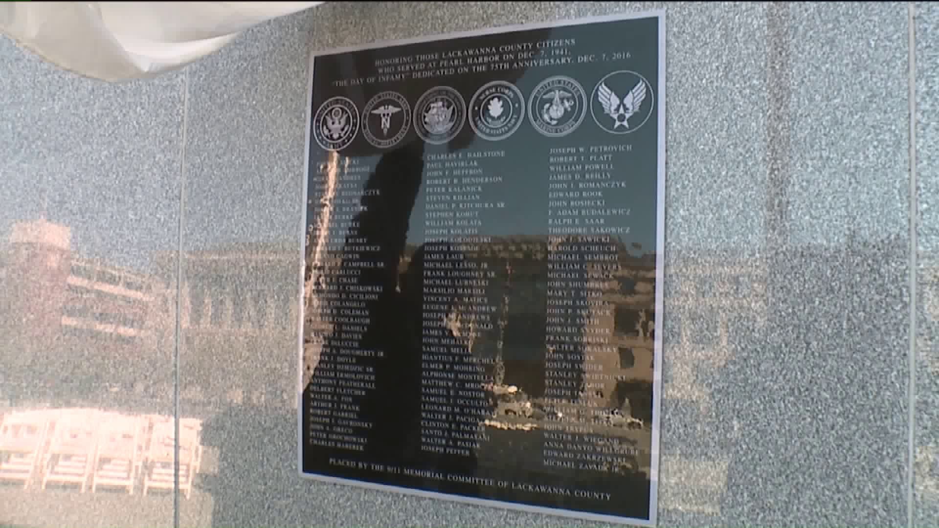 Lackawanna County Unveils New Pearl Harbor Plaque