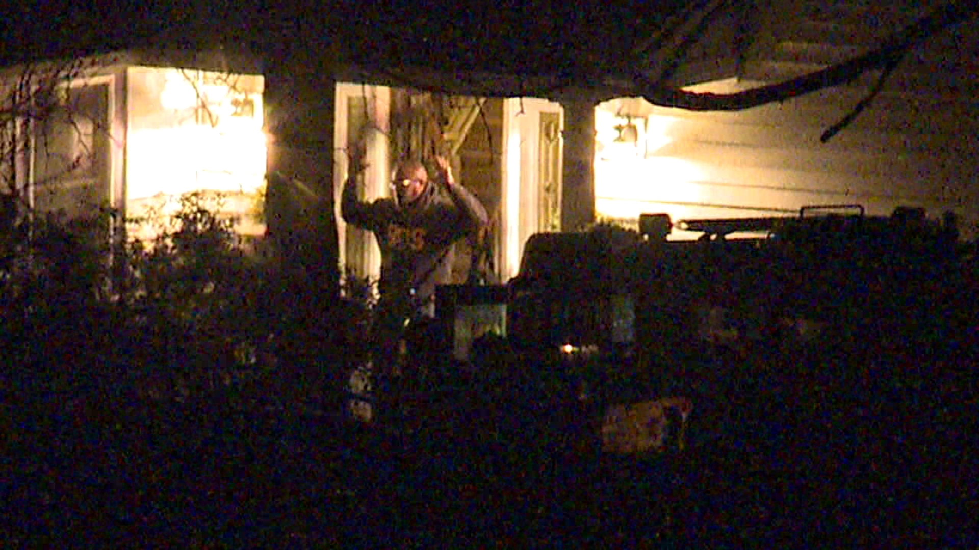 Police from several departments responded to the scene near Gravel Pond Road and Northern Spy Road in South Abington Township Tuesday night. 