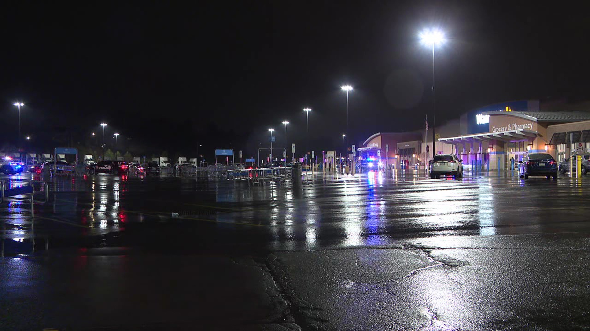Police from multiple departments were called to the scene Friday night.