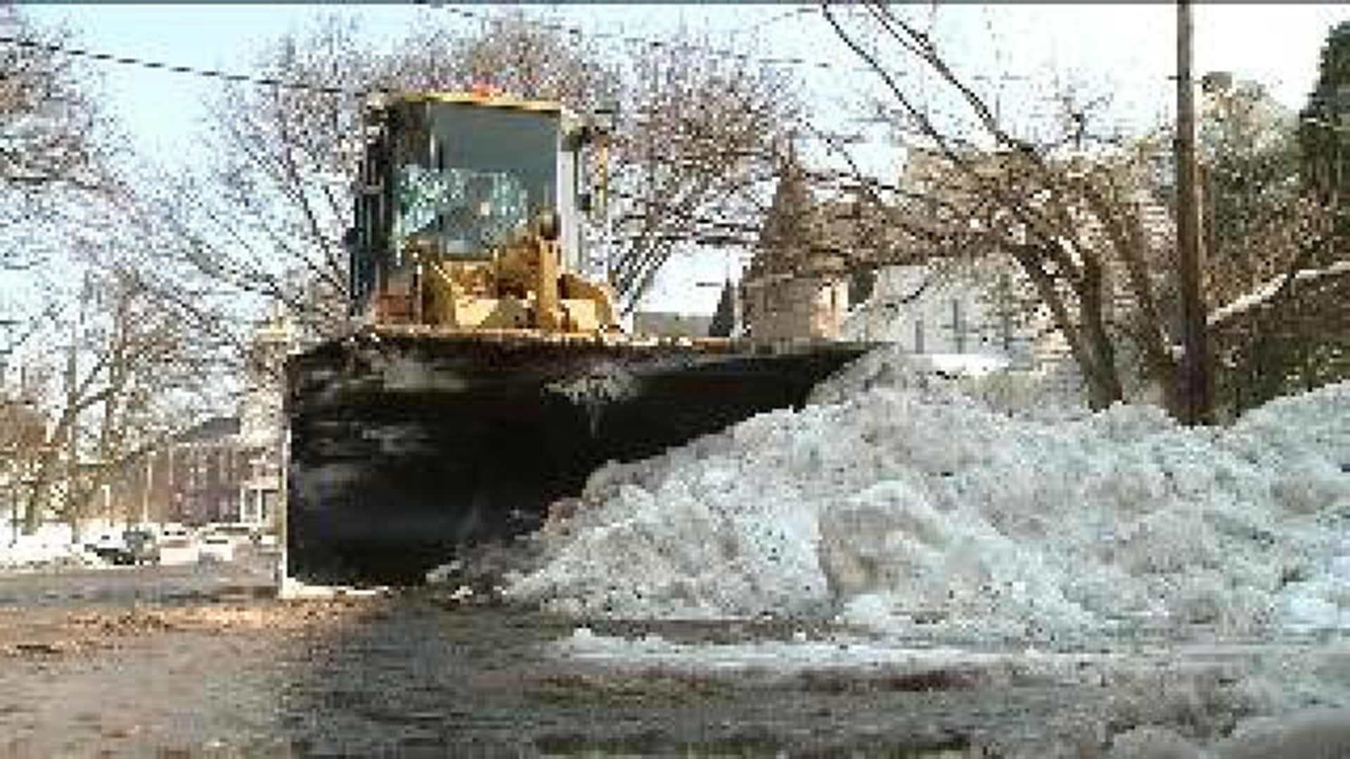 Catching Up on Clearing Snow In Bloomsburg