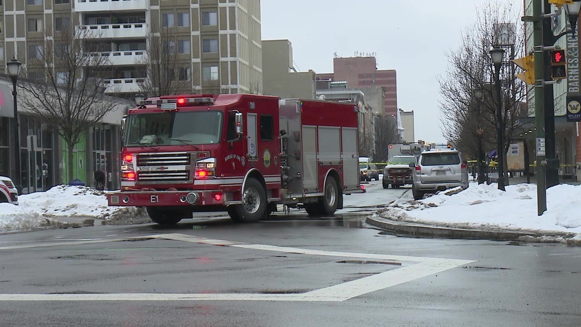 A main road through downtown Wilkes-Barre is back open after a gas leak.