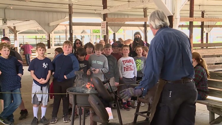 Students learn about farm life in 1866