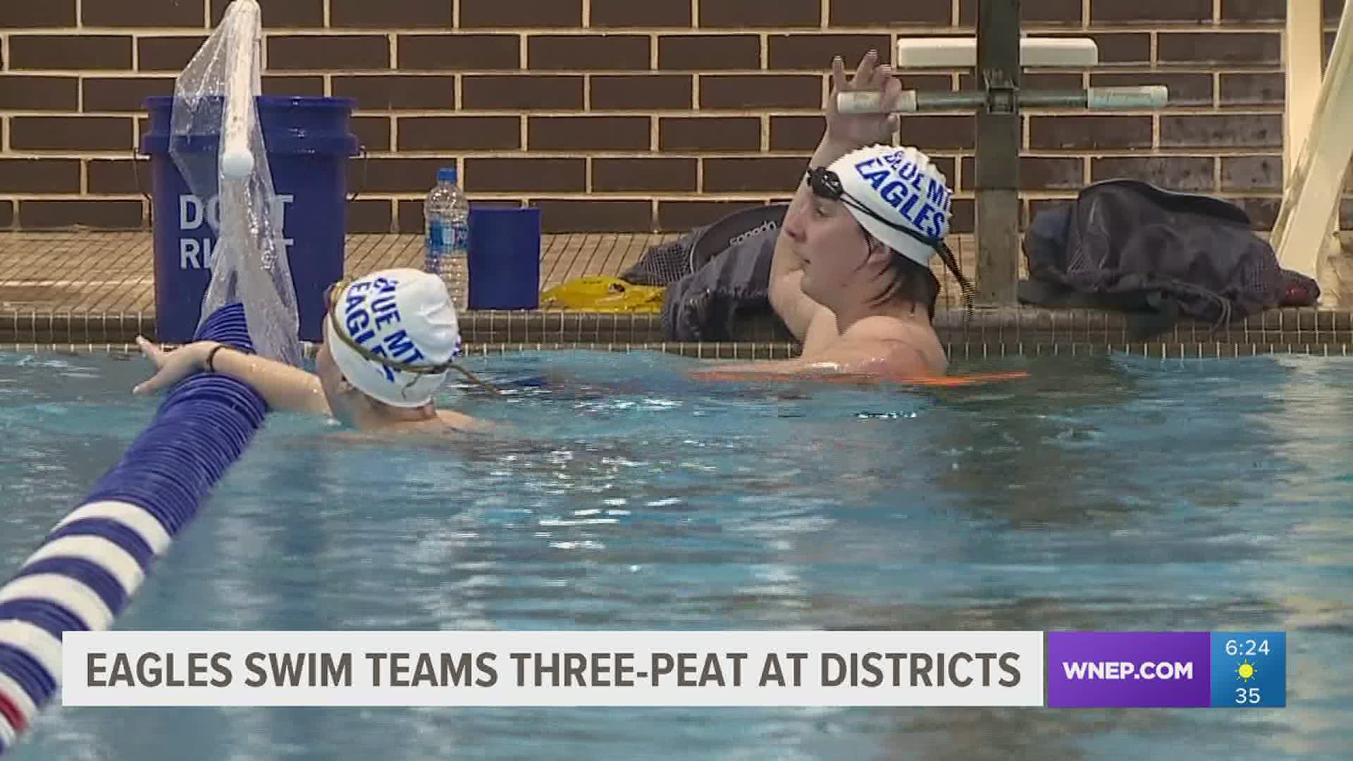 Blue Mountain Swim Teams Three-Peat at Districts