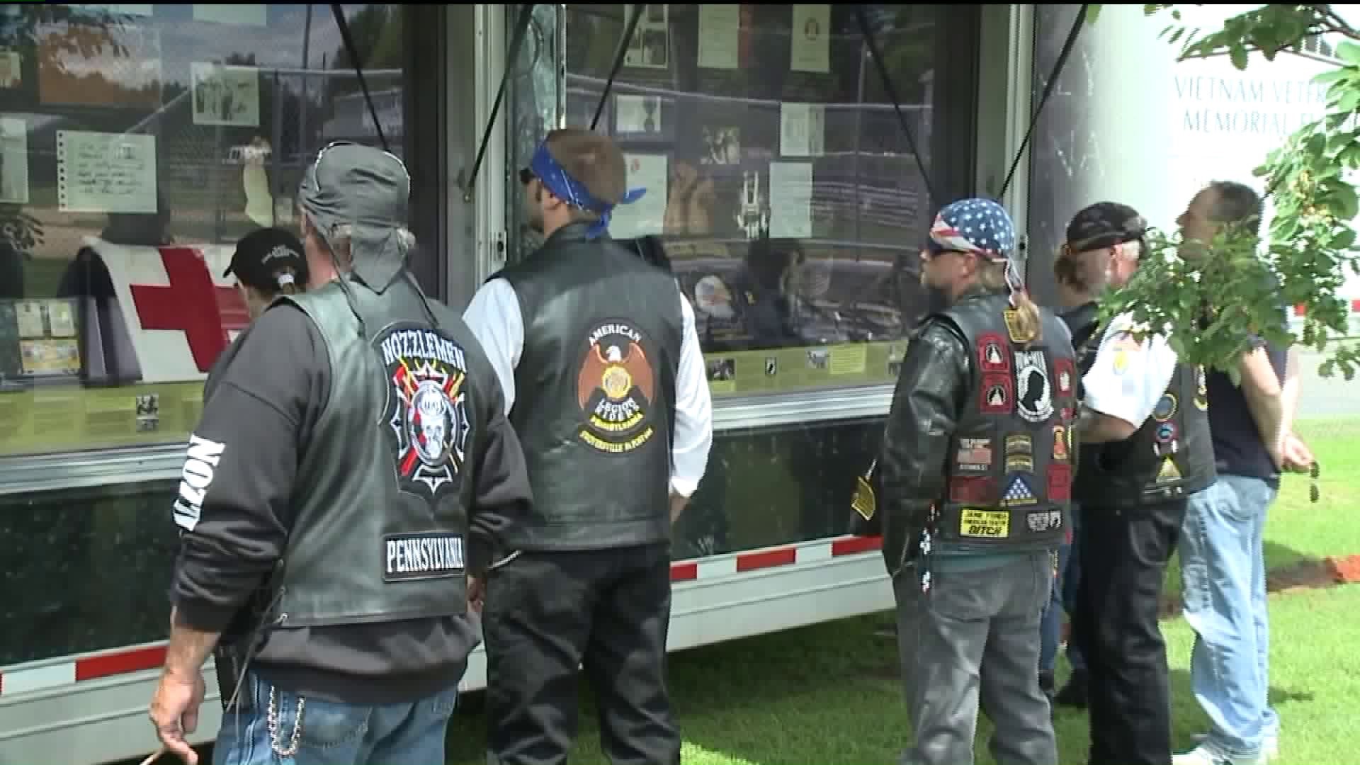 Traveling War Memorial Stops in Luzerne County, Brings Woman to Tears