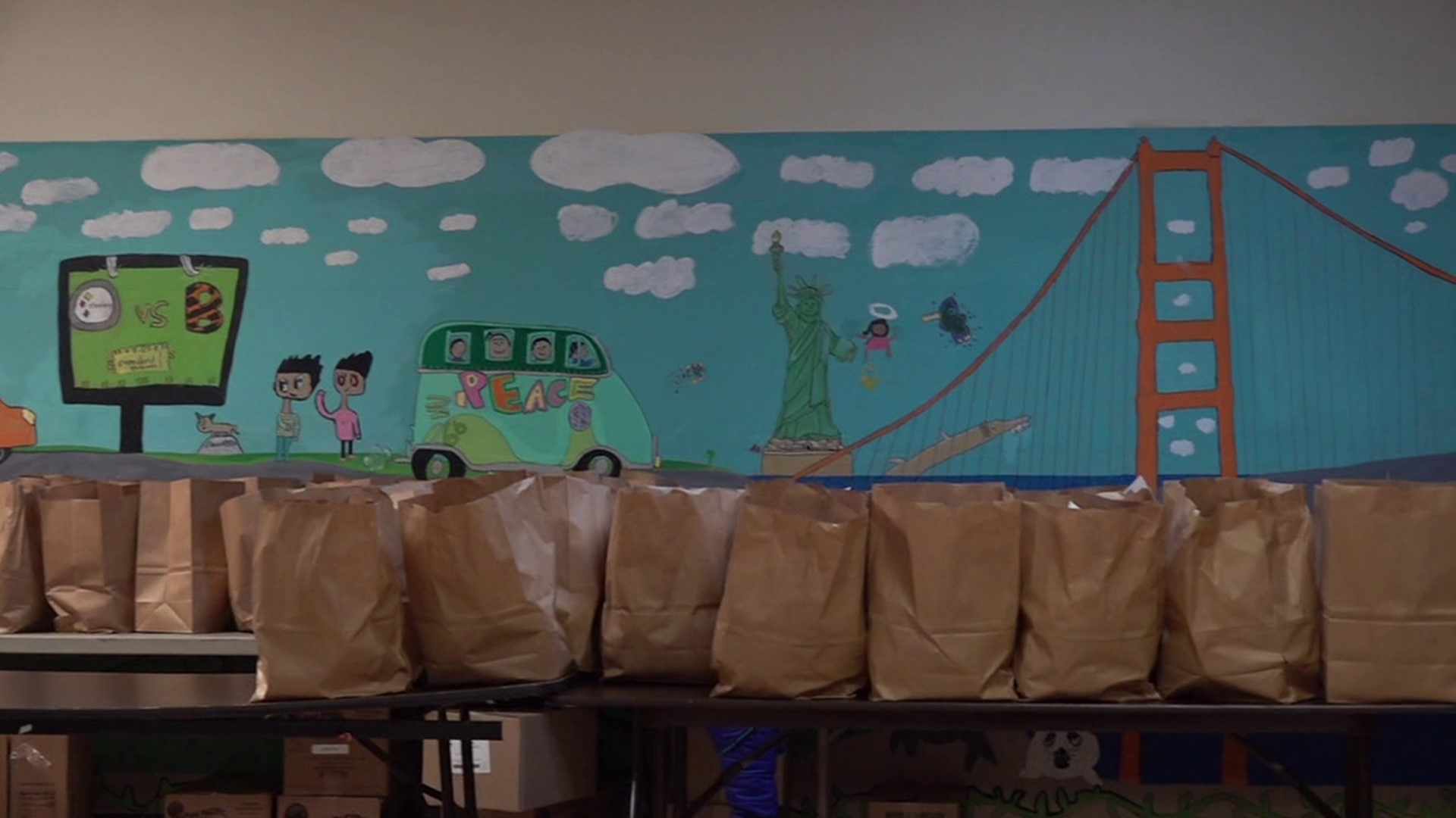 More than 200 food bags will be given away Wednesday morning at the Hazleton One Community Center.