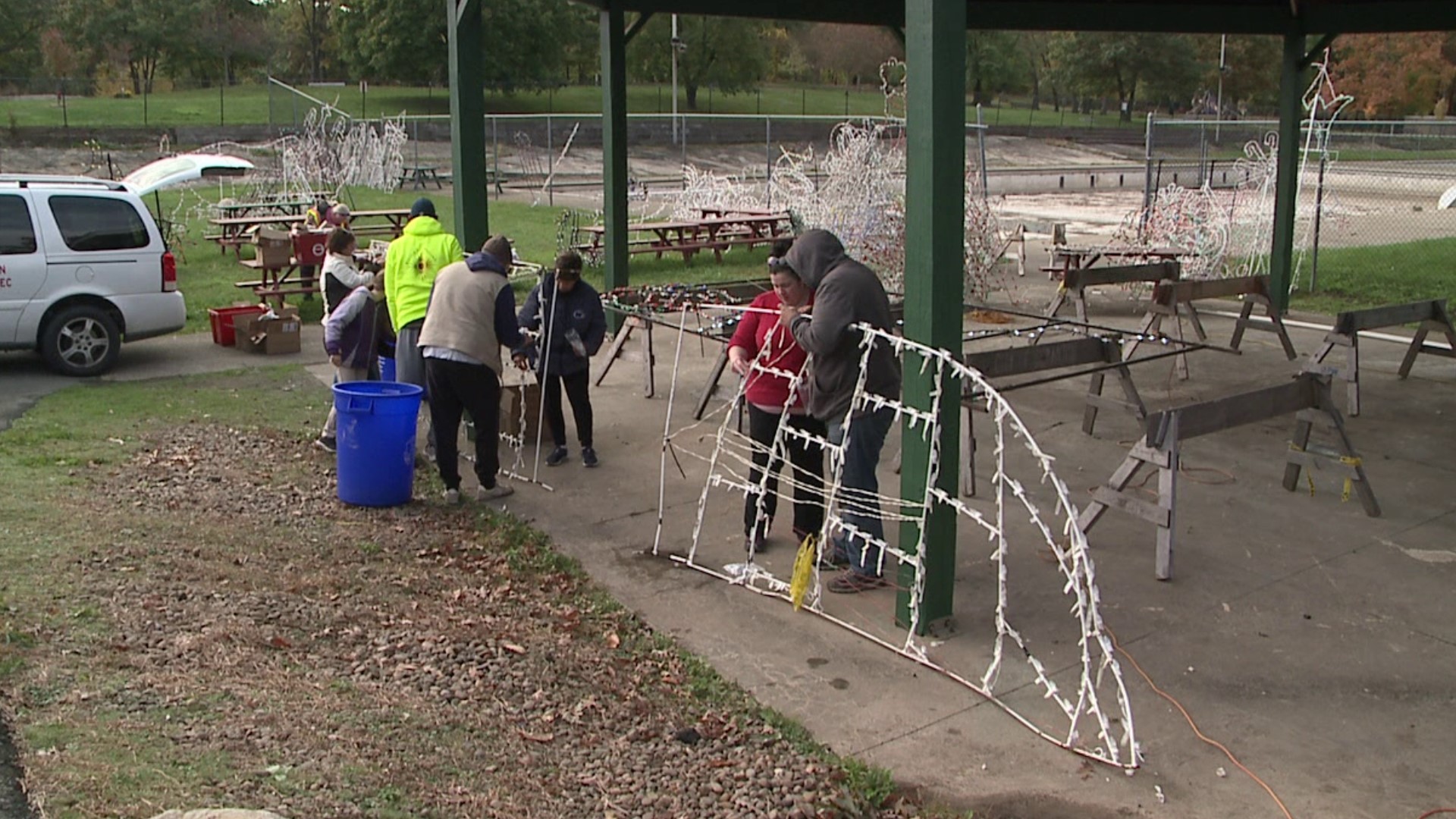 Over 25,000 new LED lights need to be installed before the annual holiday light show kicks off.