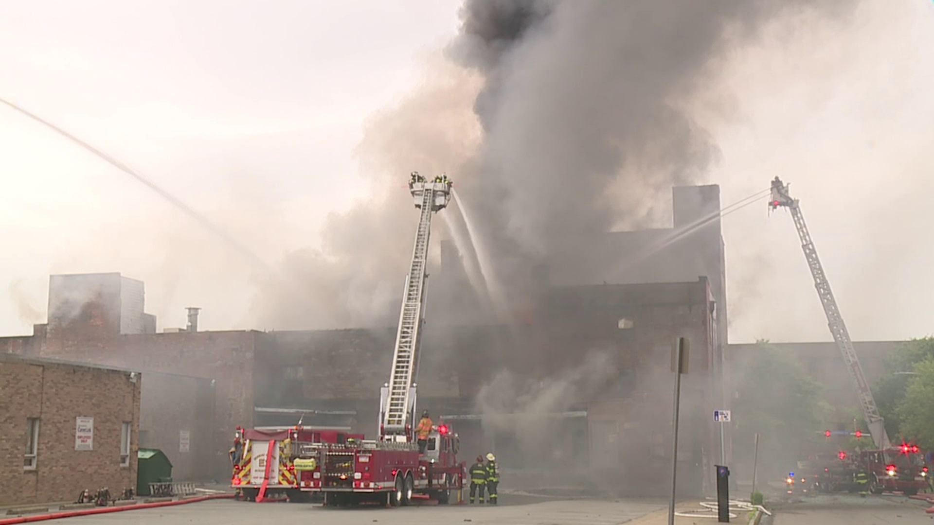 The fire started just before 8 a.m. Saturday at a law office along Franklin Avenue.