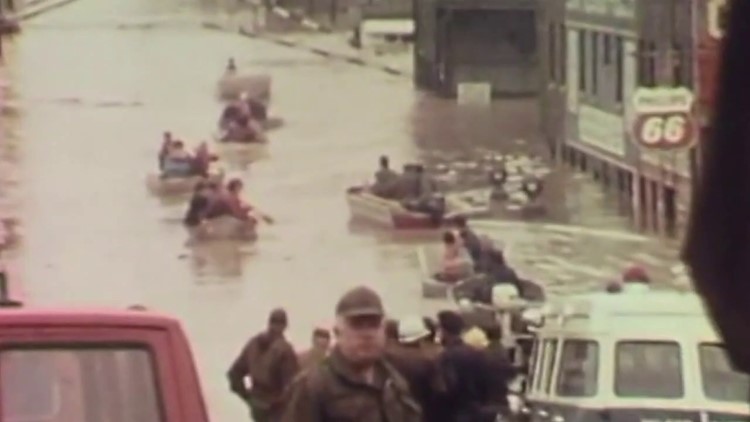 Archival footage shows the impact of Agnes flooding on the Wyoming Valley in 1972
