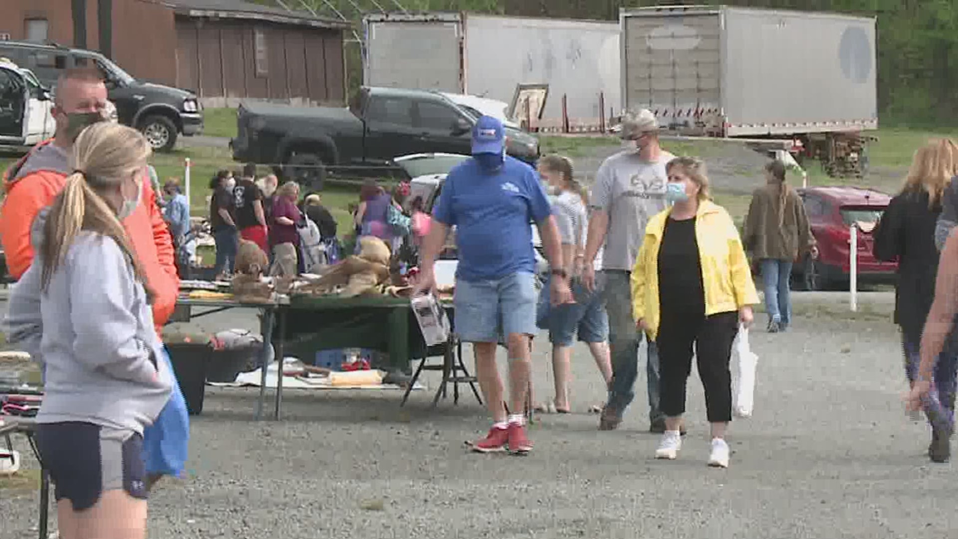 A flea market in Lackawanna County opened Sunday despite the county still being under Governor Wolf's stay at home order.