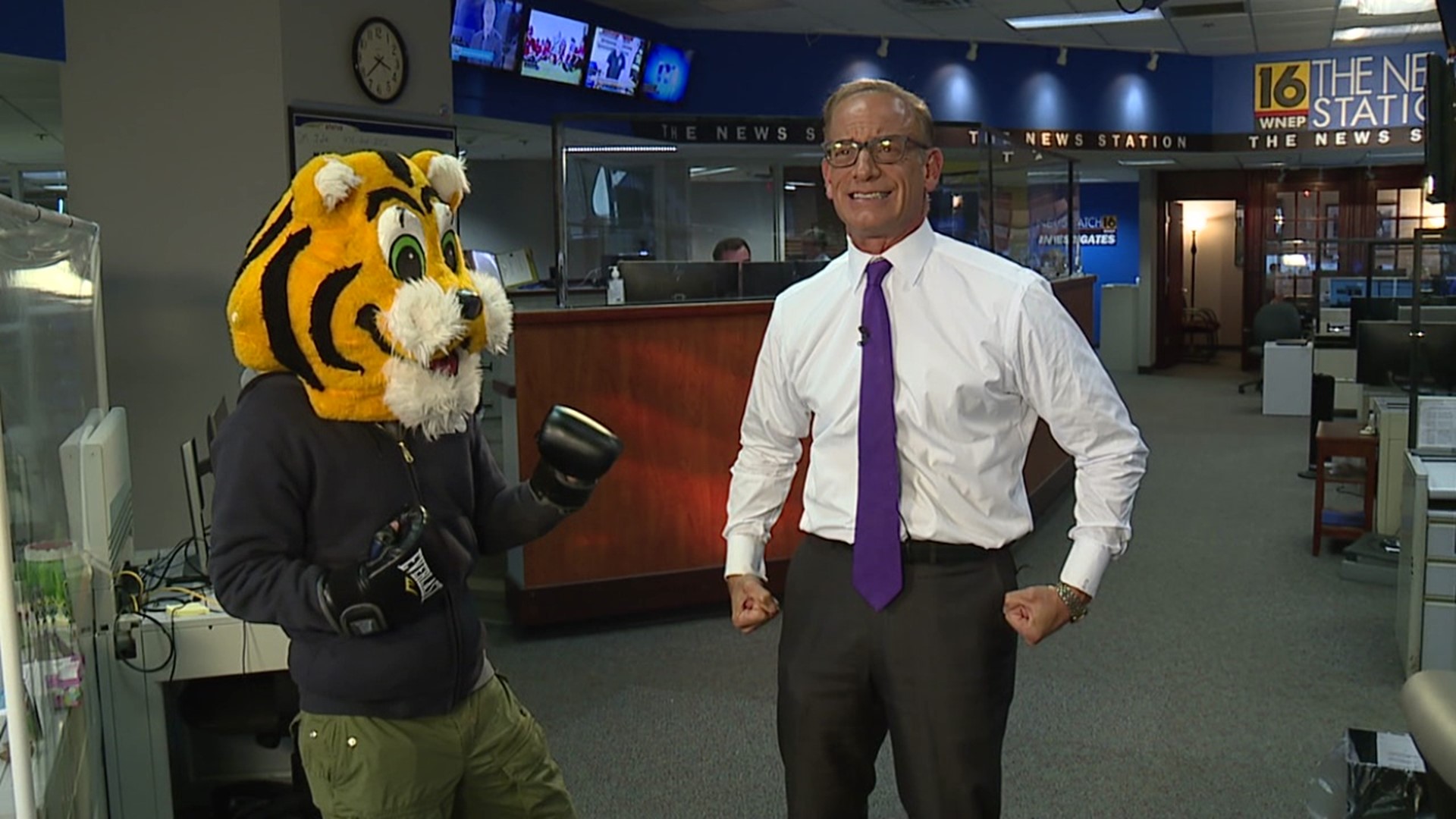 Every time Talkback gets an unfavorable call about the Bloomsburg Fair, Newscat gets to punch Scott!