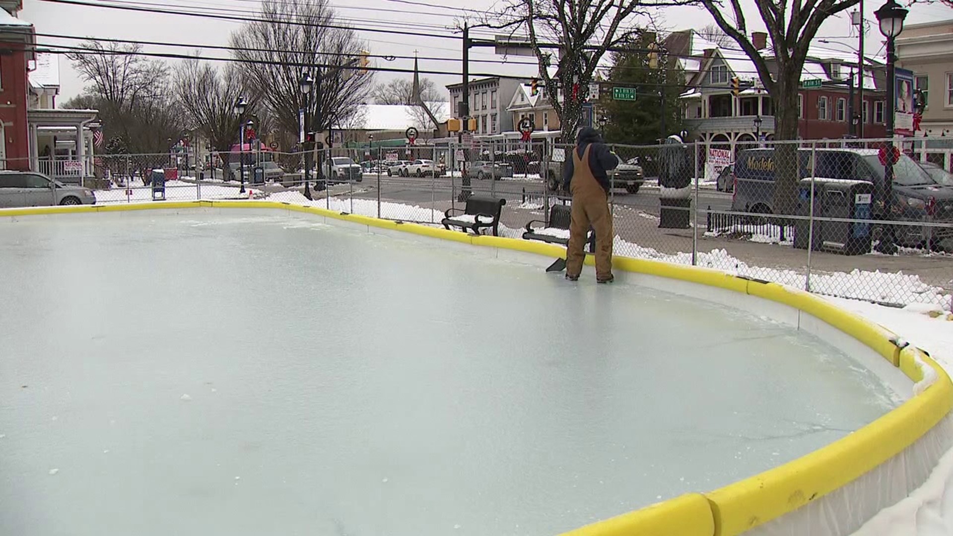 Many are working under the cold conditions in Stroudsburg.