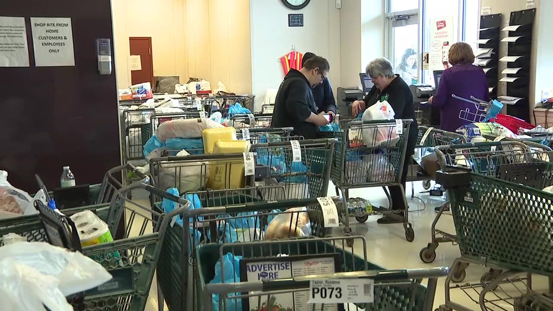 Grocery store at-home deliveries are up as coronavirus concerns continue.
