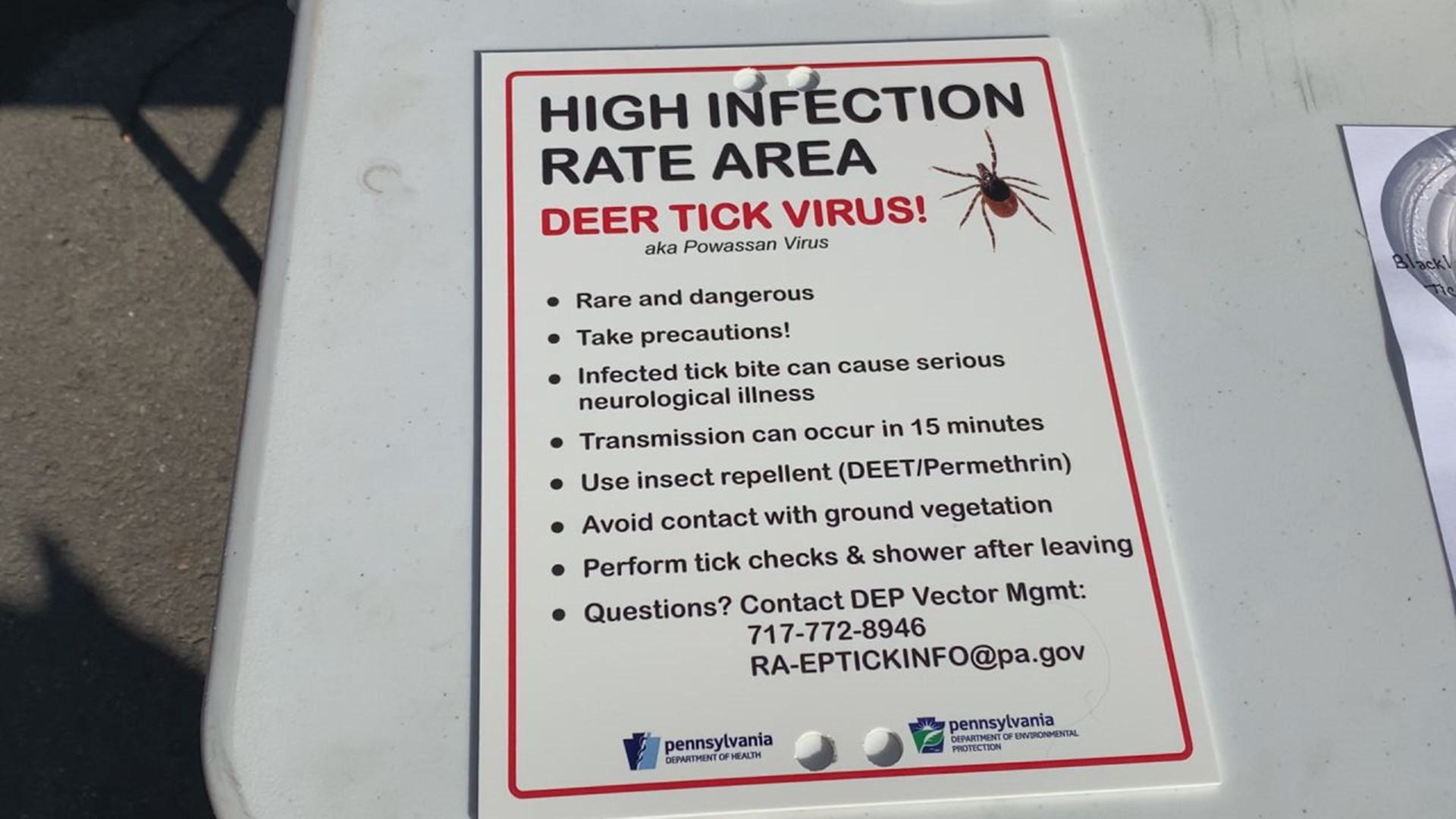 Tick specialists with DEP say the ticks collected show a high infection rate and want the public to be extra cautious as they head outdoors this spring.
