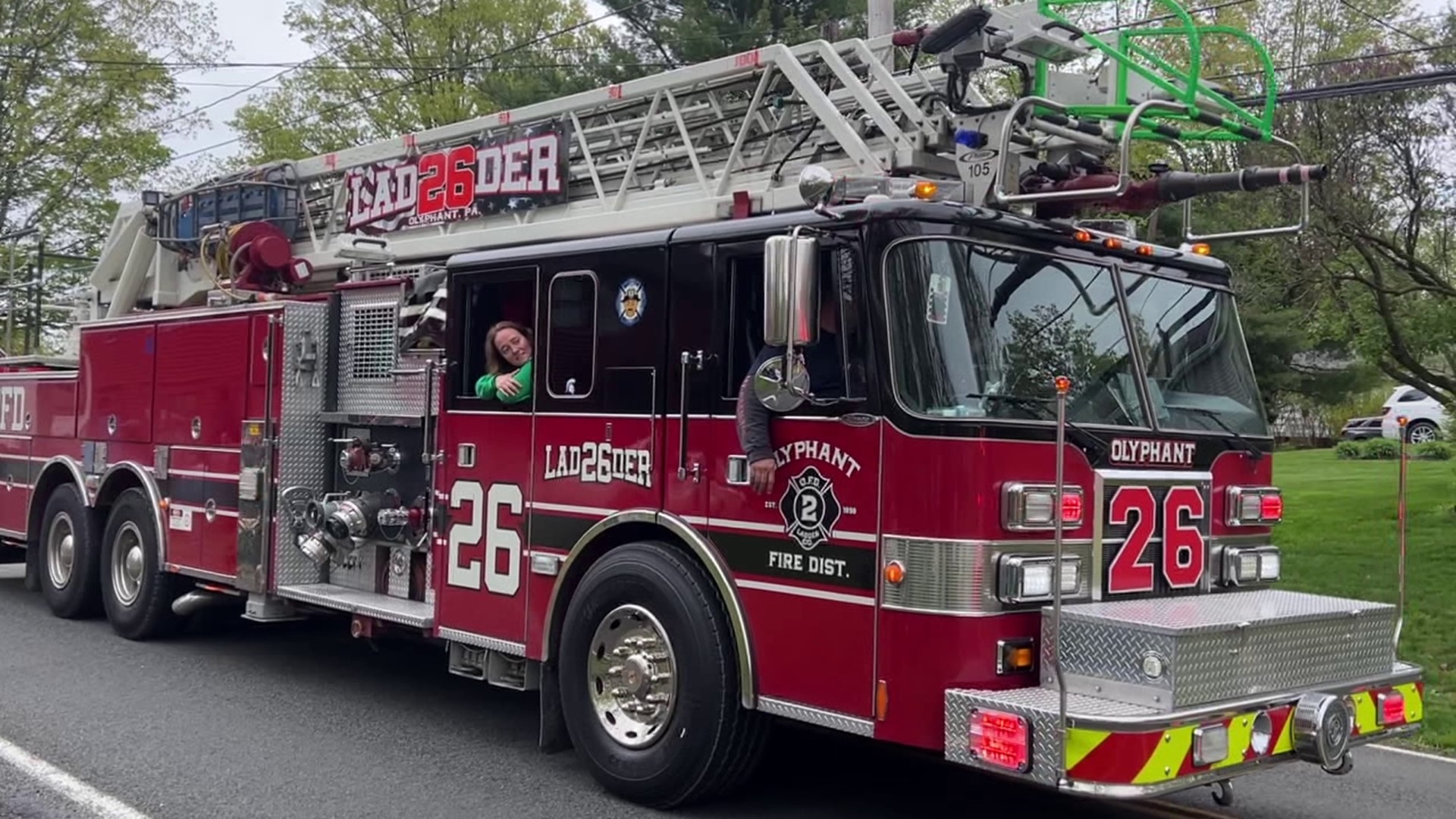 The fire company in Lackawanna County held a parade Saturday to celebrate the milestone.