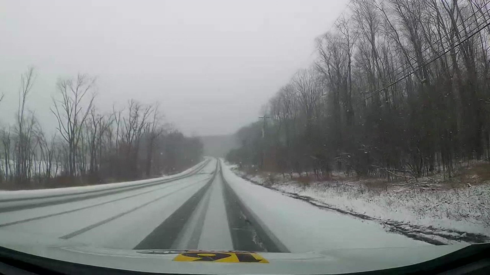 Snow began falling in Wayne County around 8 a.m. Wednesday.