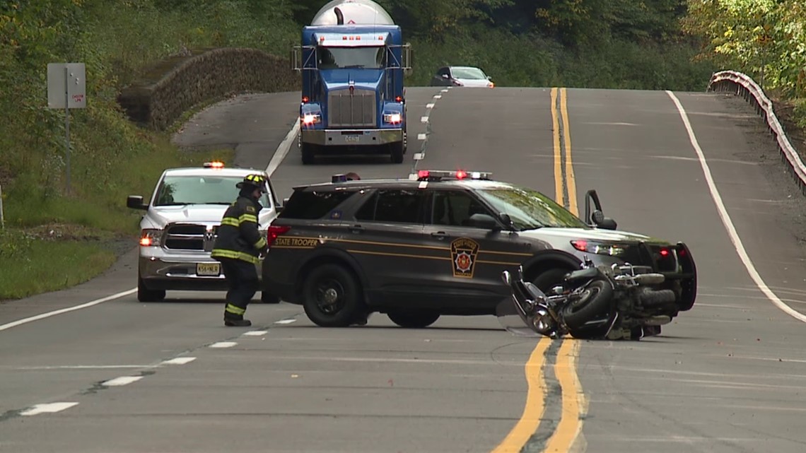 One hospitalized after motorcycle crash near Moosic - Vimarsana News