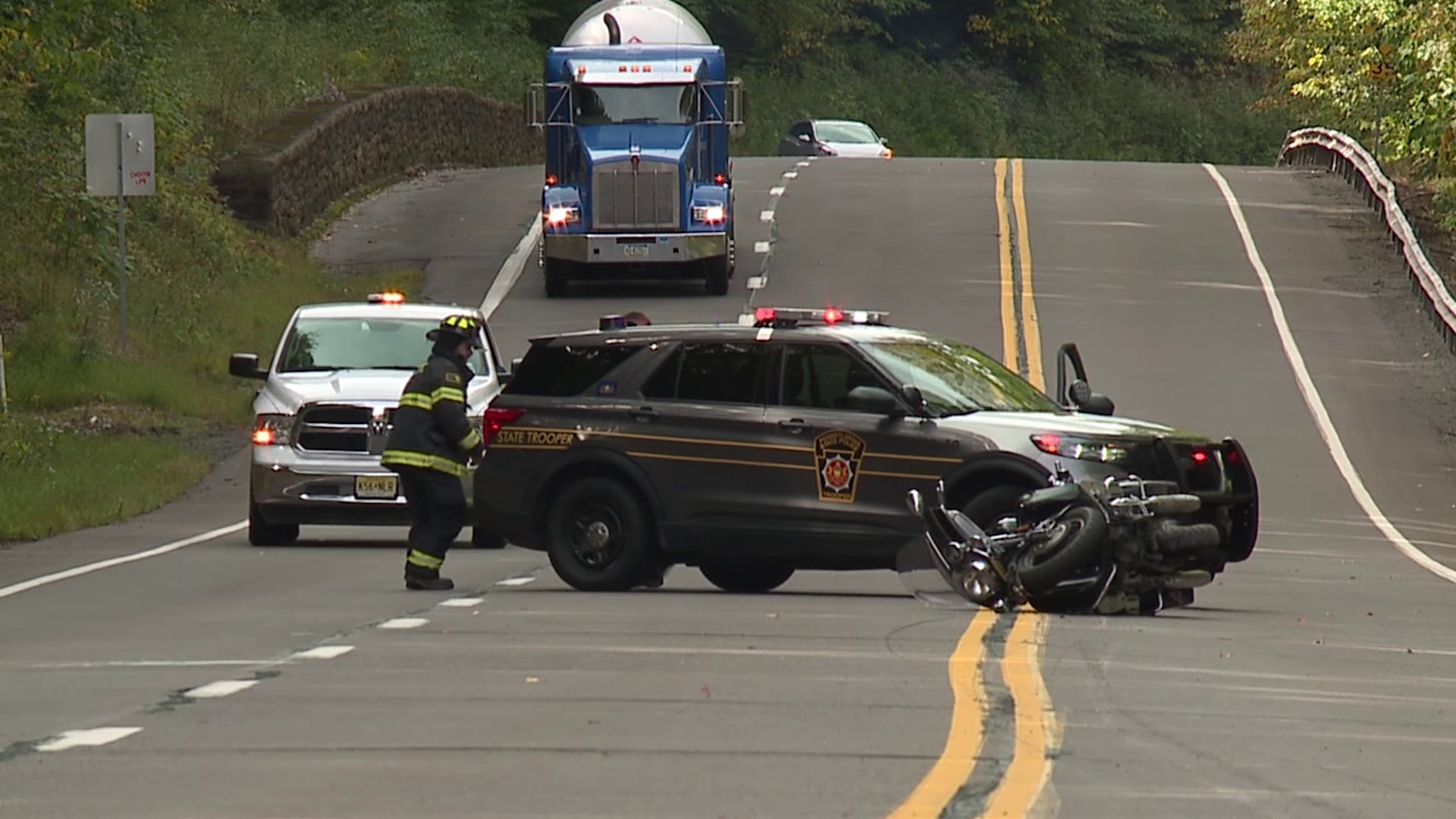 The crash happened around 10:30 a.m. Friday morning along Route 502 in Spring Brook Township.