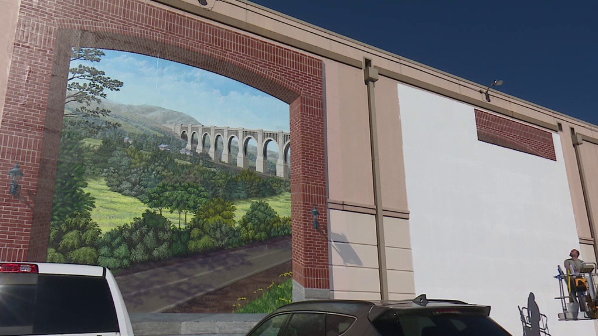 A piece of history is on display in Wyoming County. The second piece of a mural covering the Dietrich Theater in Tunkhannock was installed on Monday.