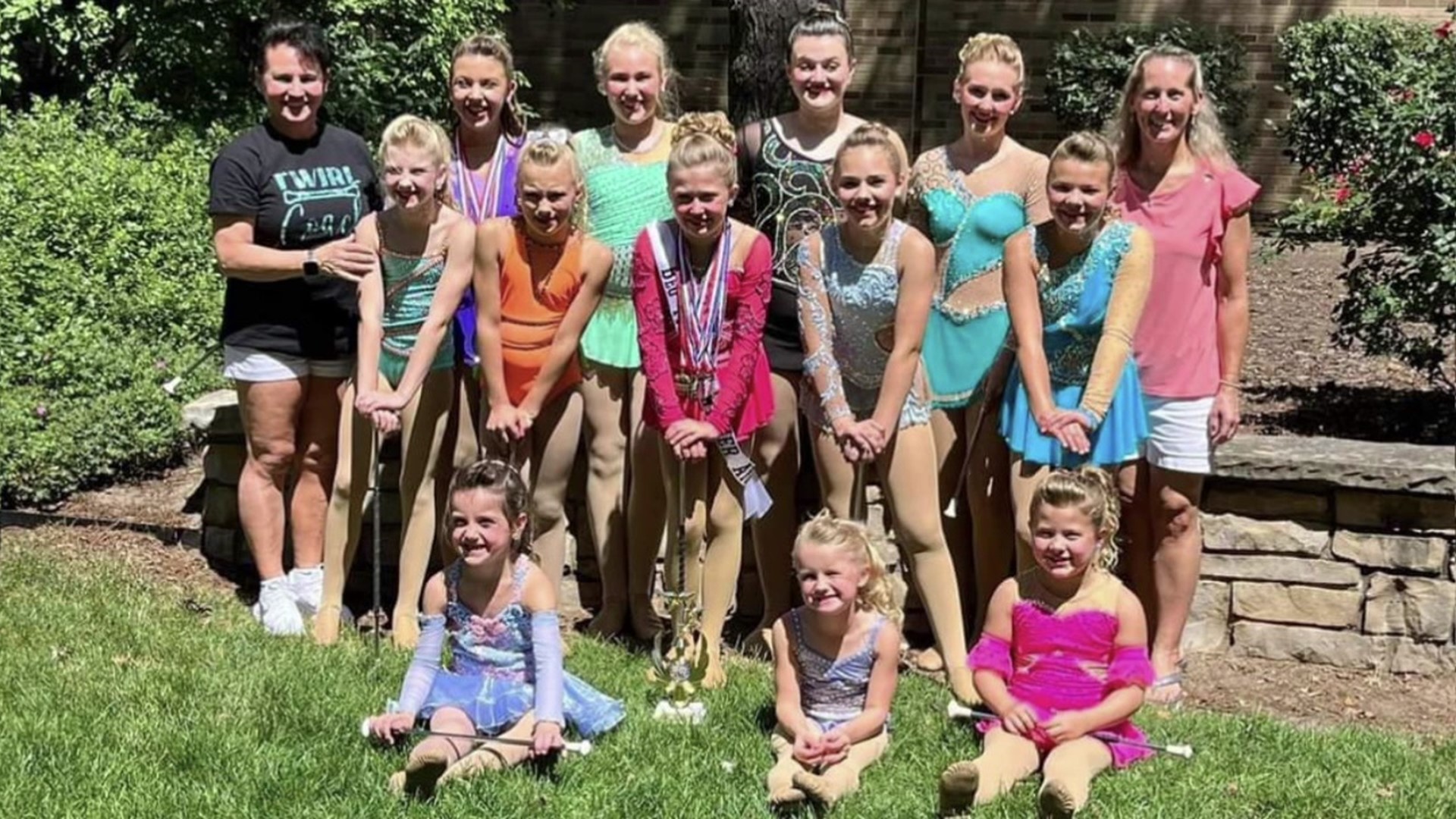 A twirling group known as the Marshaletts recently competed at the national championships in Indiana.
