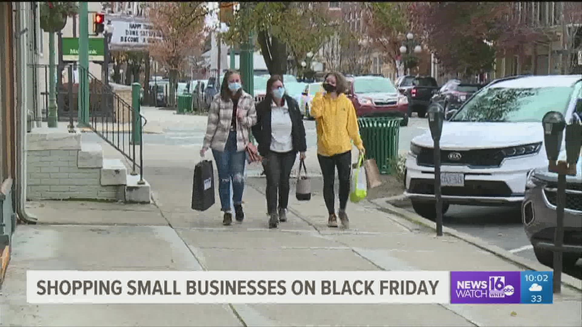On historically one of the busiest shopping days of the year, shoppers took to Lewisburg to support small businesses.