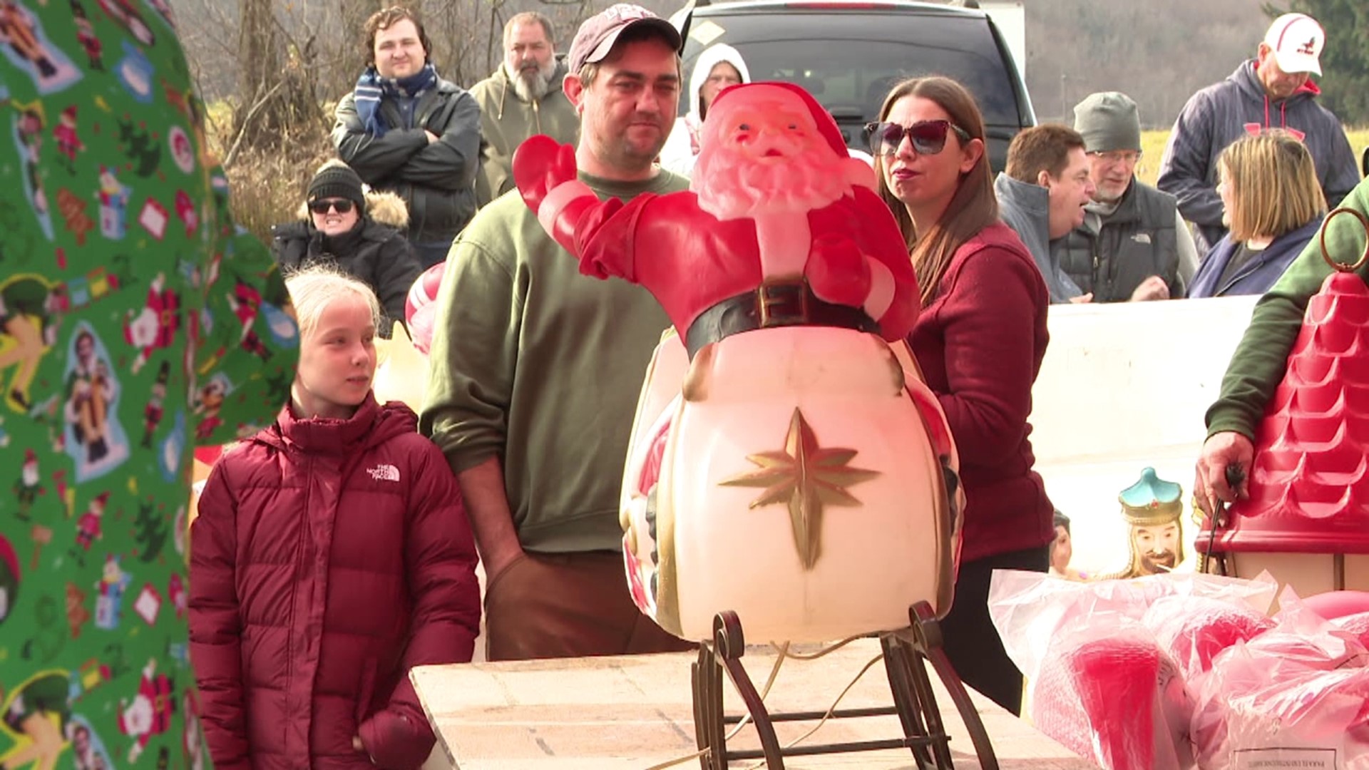 The Jones Auction House in Spring Brook Township auctioned off about 1,000 blow molds Sunday.