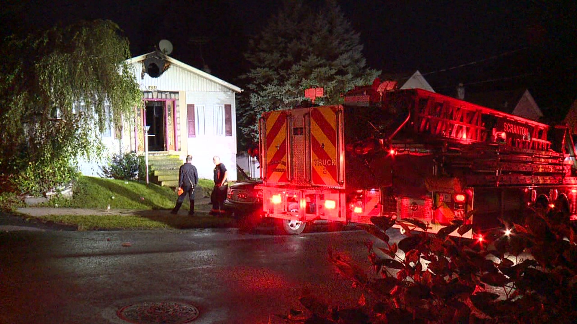 Flames broke out at the home along Brook Street around 3:30 a.m. Thursday.