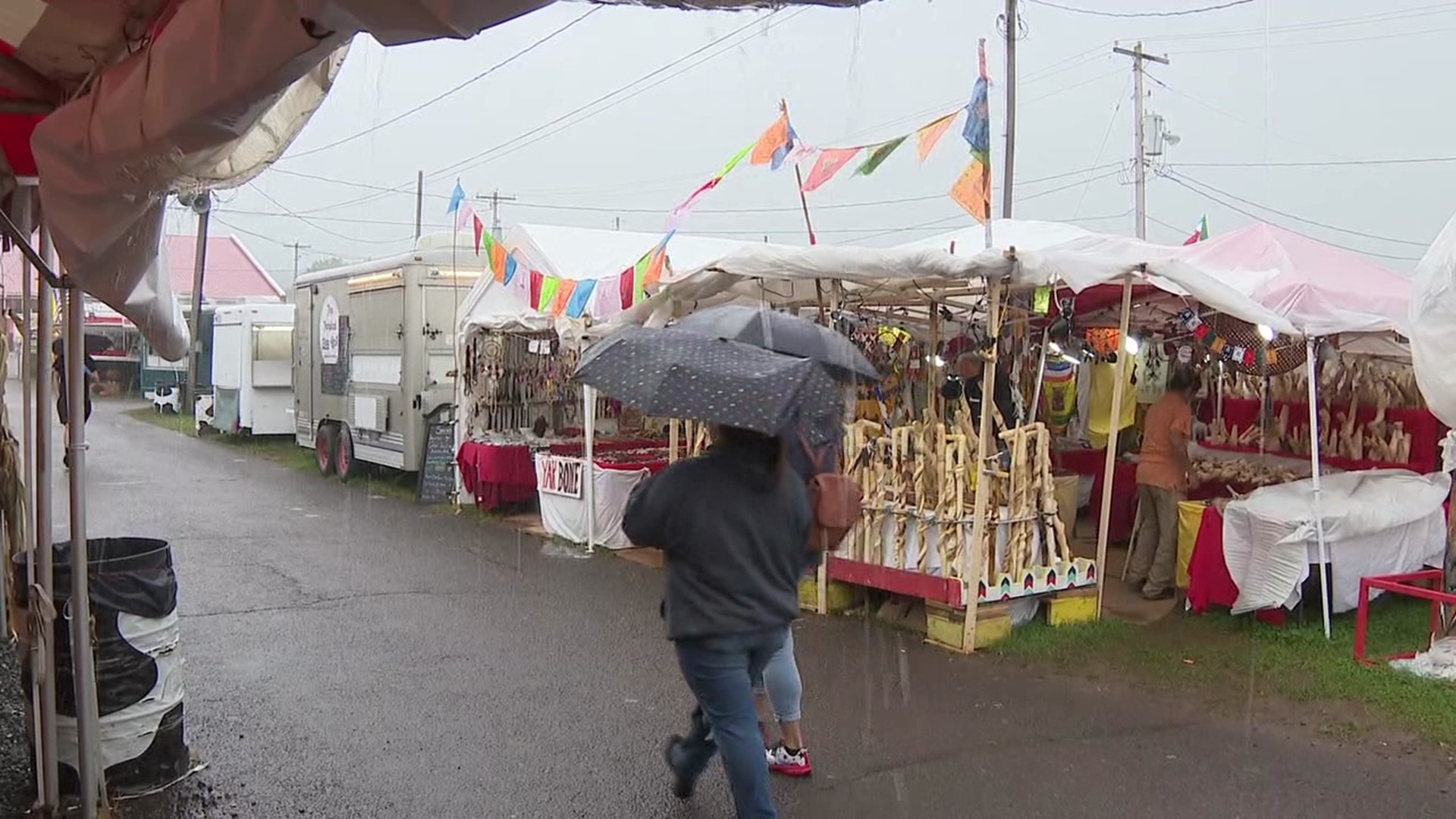 Visitors to the fair in Columbia County still found plenty to do, even though the weather wasn't perfect.