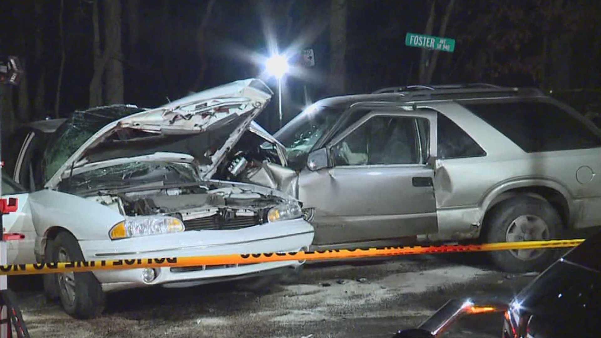 Two men were hurt in a crash Wednesday night near White Haven.
