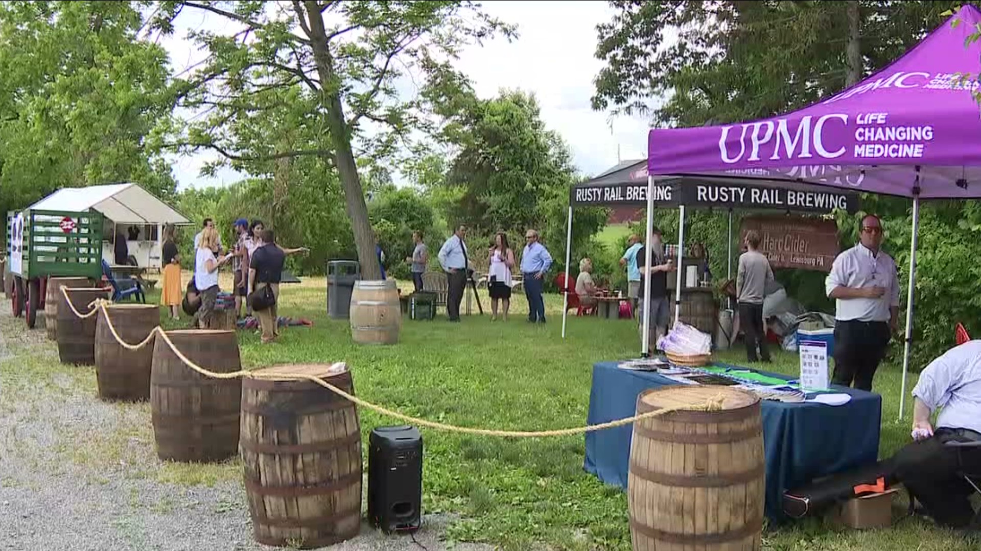 A farmers market in central Pennsylvania is now serving alcohol.  The Lewisburg Farmers Market opened its Neighborhood Biergarten on Wednesday.