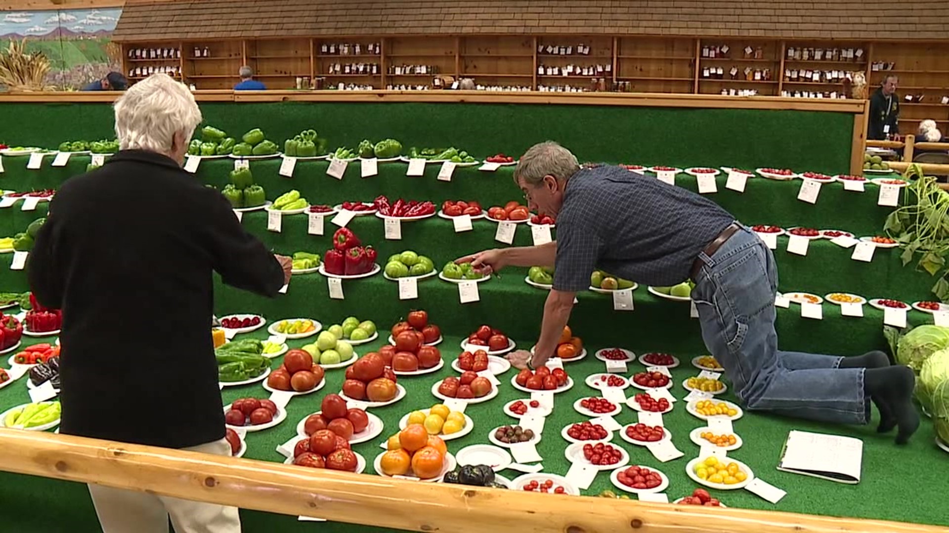 In a building filled with prize-winning produce, Jon Meyer shadows the judges doling out the blue ribbons.