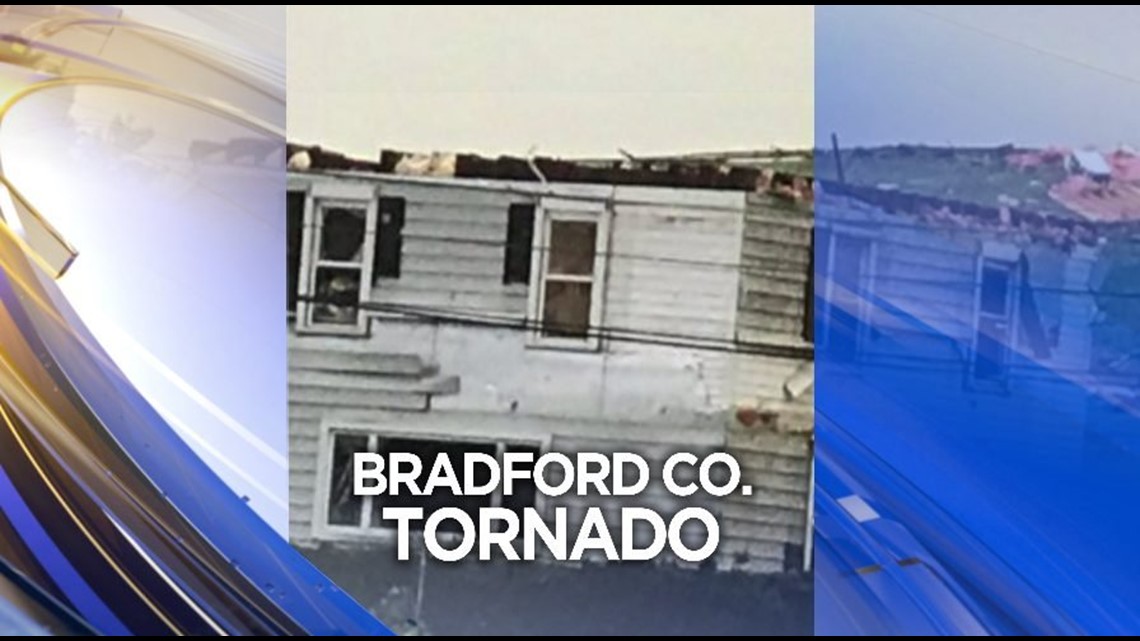 Heavy Damage from Tornado in Bradford County