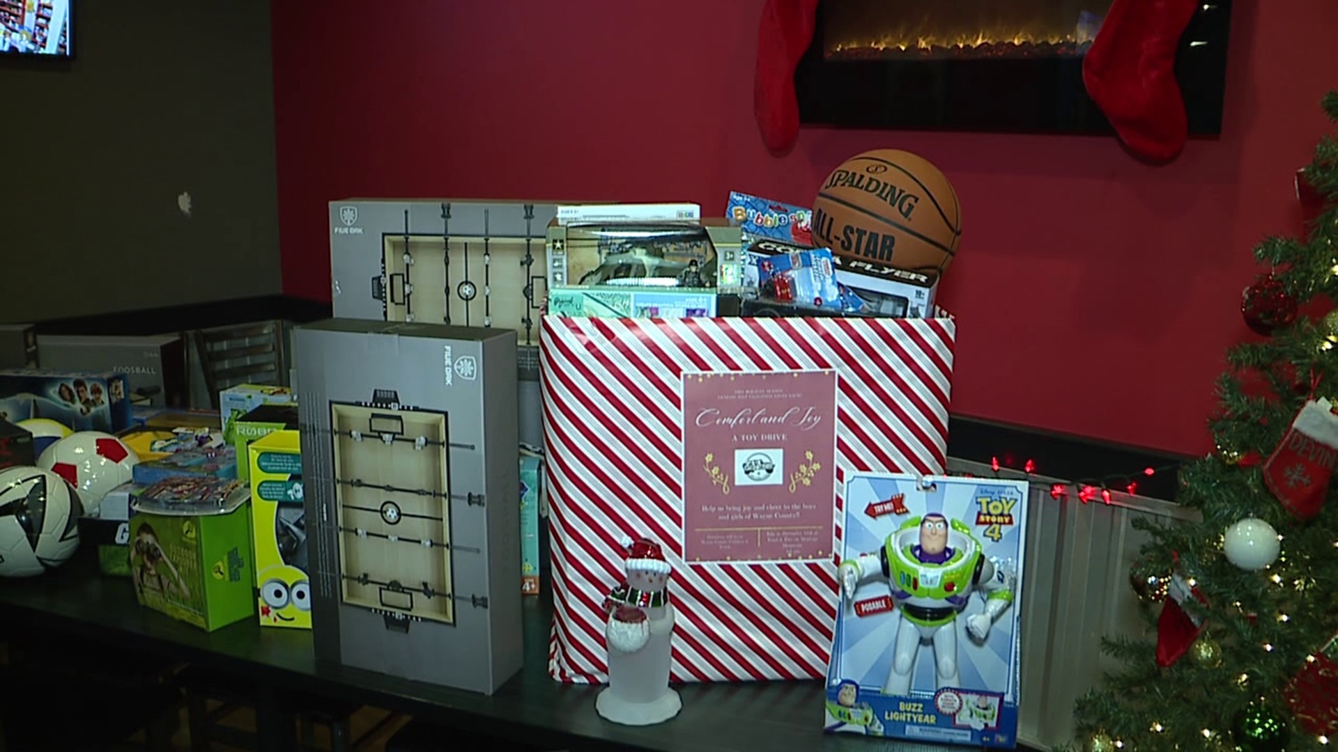 The toy drive took place at Food & Fire Taphouse in Moosic from 3 p.m. to 6 p.m. on Saturday.