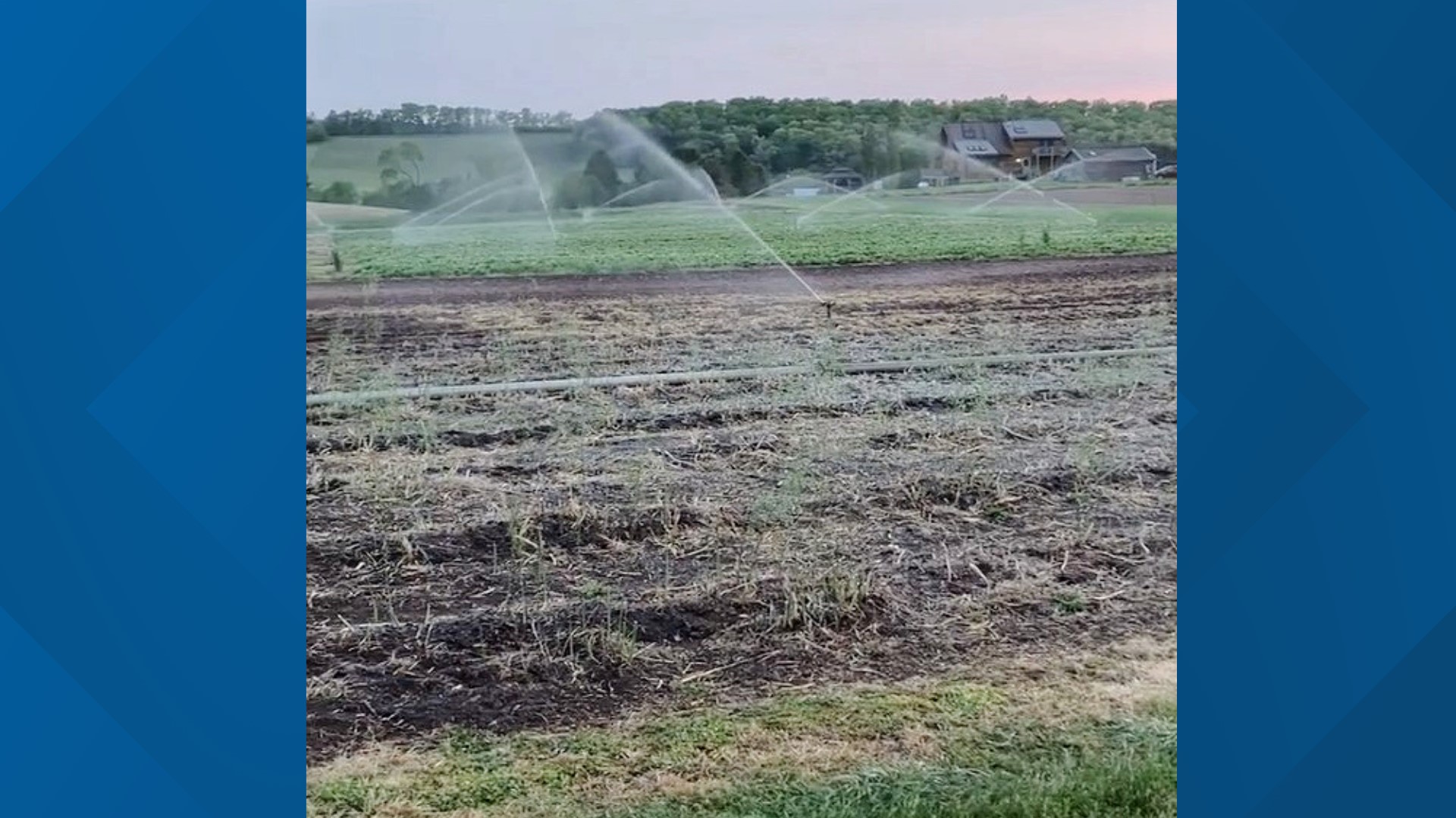 Farmers in Schuylkill County used their irrigation system to try to protect their crops.