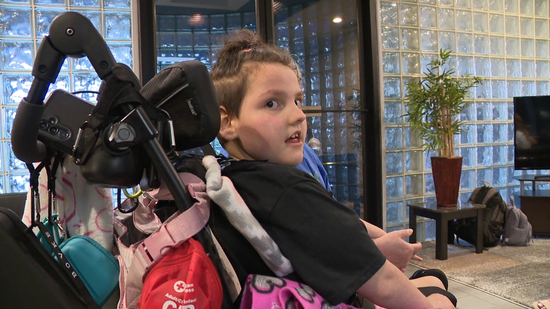 Annabelle's family hosts a fundraiser for a van to aid her transportation needs.