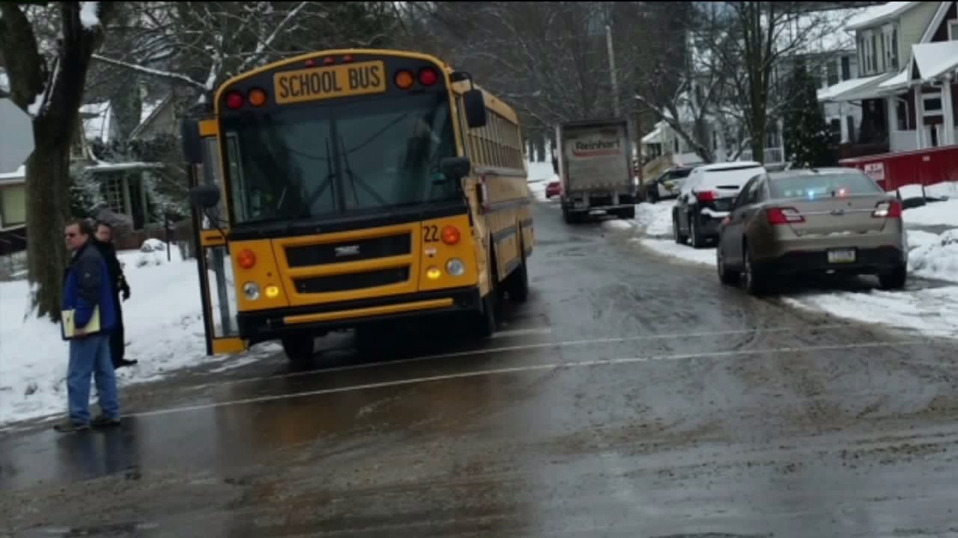 School Bus, Truck Collide in Williamsport