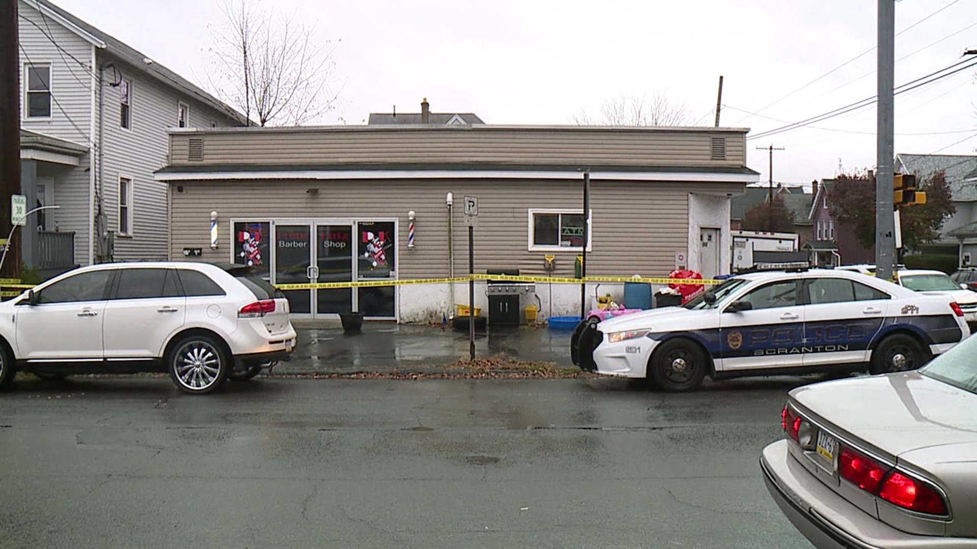 Police raided Pop's Tires and Primekutz Barber Shop around 1 p.m. Friday afternoon in the city's Pine Brook section.