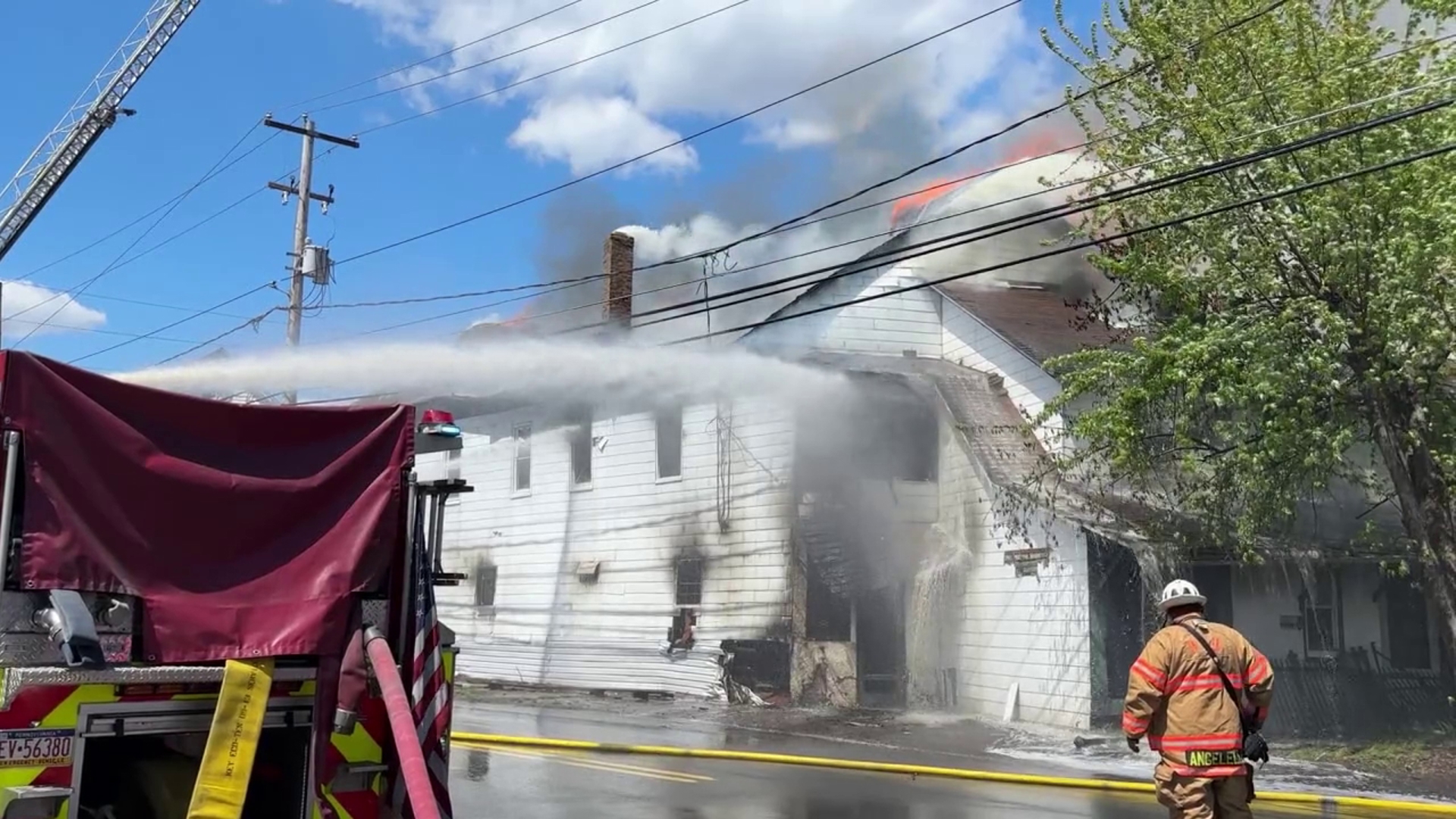 Crews battle blaze in Duryea | wnep.com