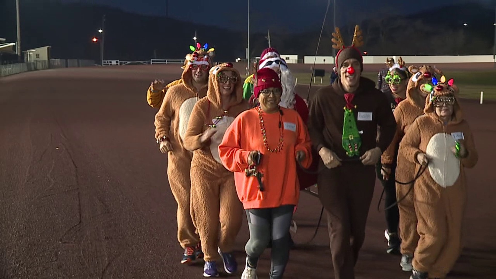 Folks brought an unwrapped toy to Mohegan Pennsylvania Saturday afternoon to take part in the race benefitting the Greater Pittston Santa Squad.