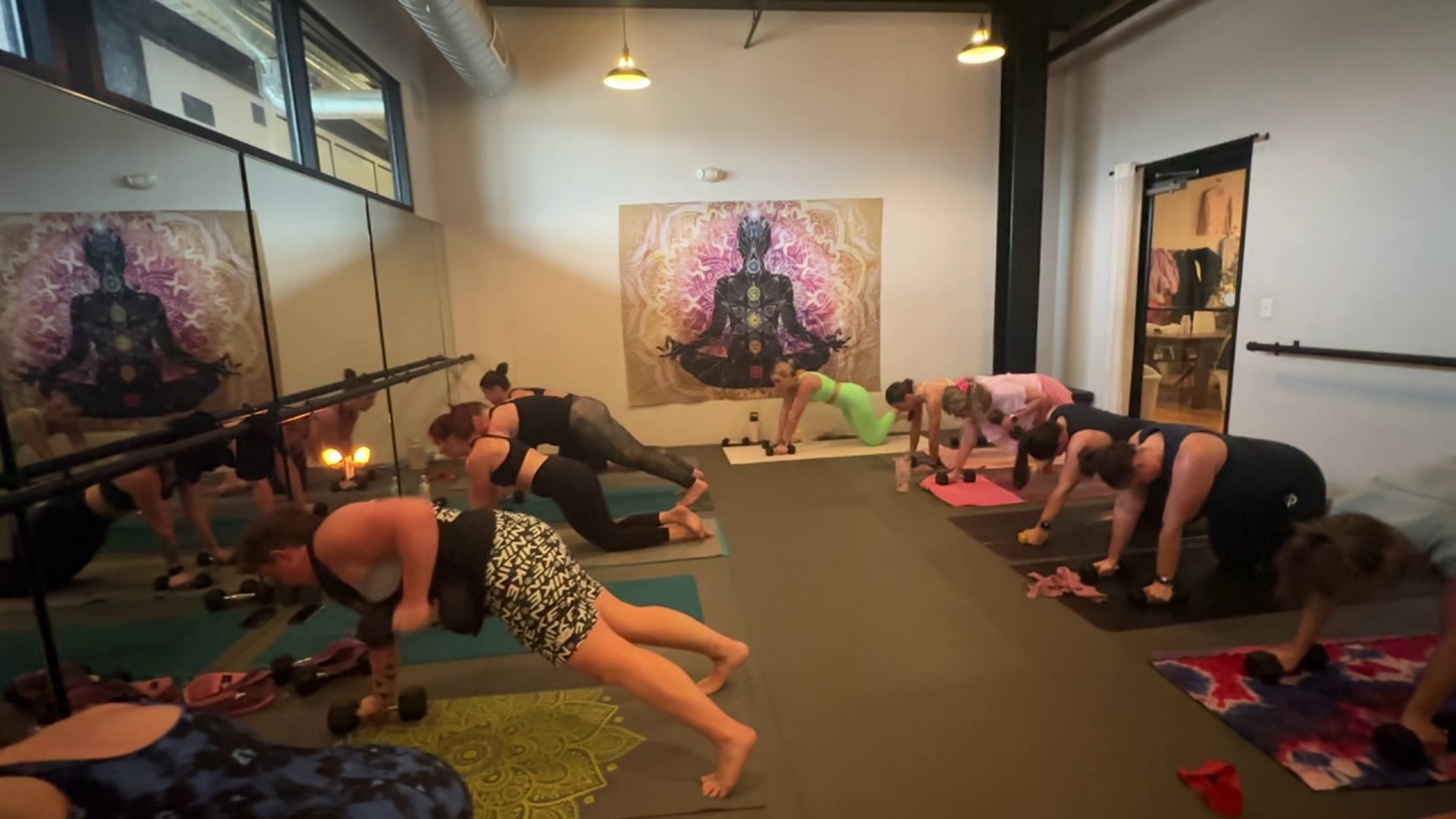 One exercise studio in Luzerne County got the party started a little early on Sunday, and it was hot.