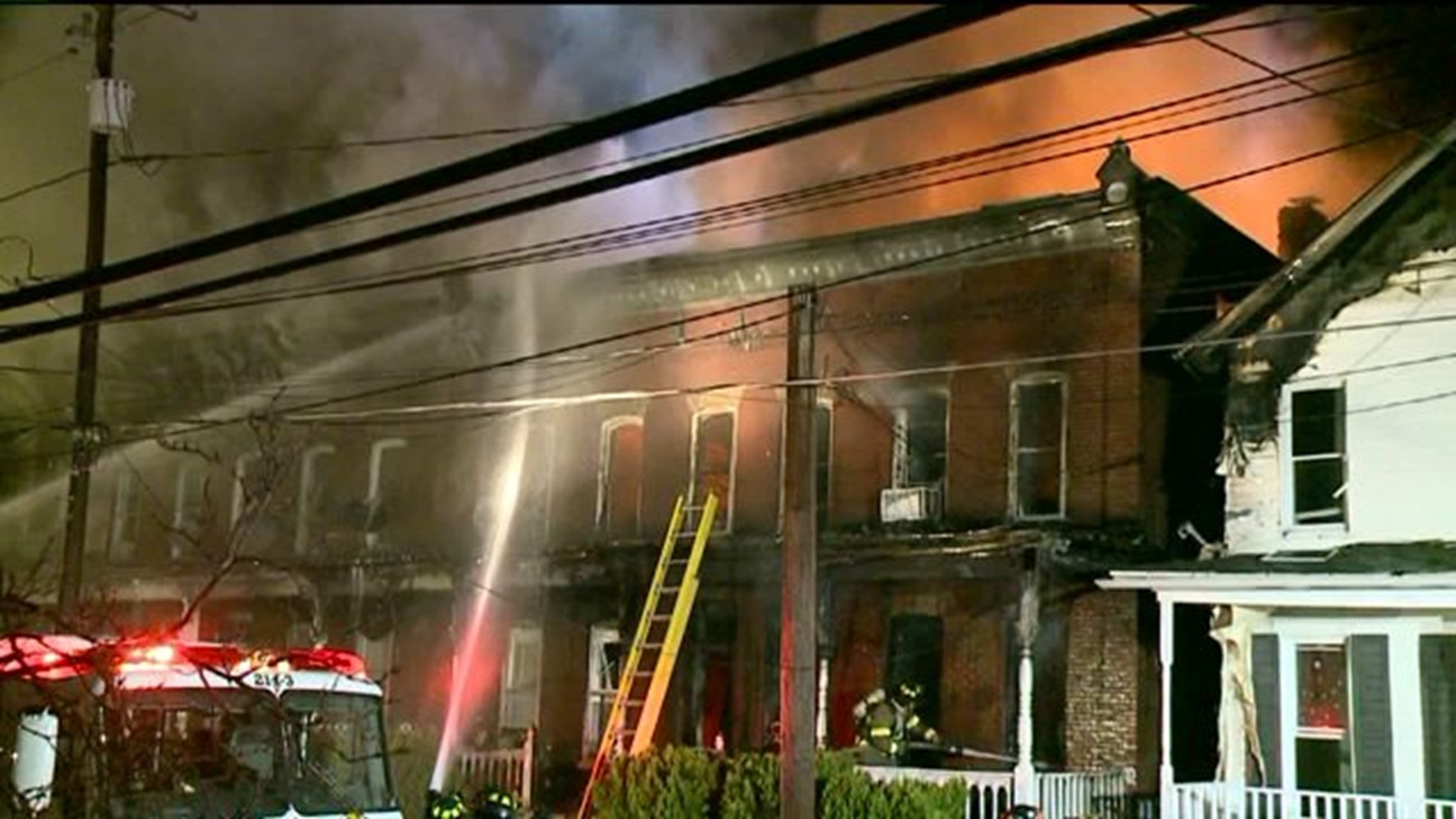 Row Homes Ripped By Flames In East Stroudsburg