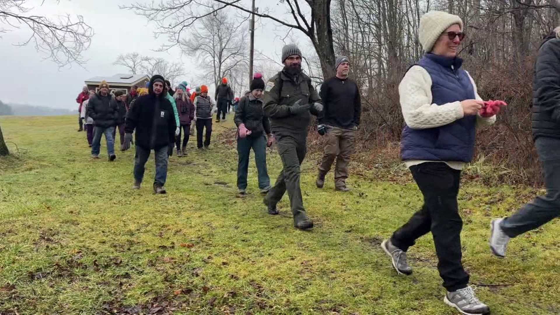 Across the country, people woke up and ventured outdoors on the first day of the year, taking part in a nationwide hiking event.