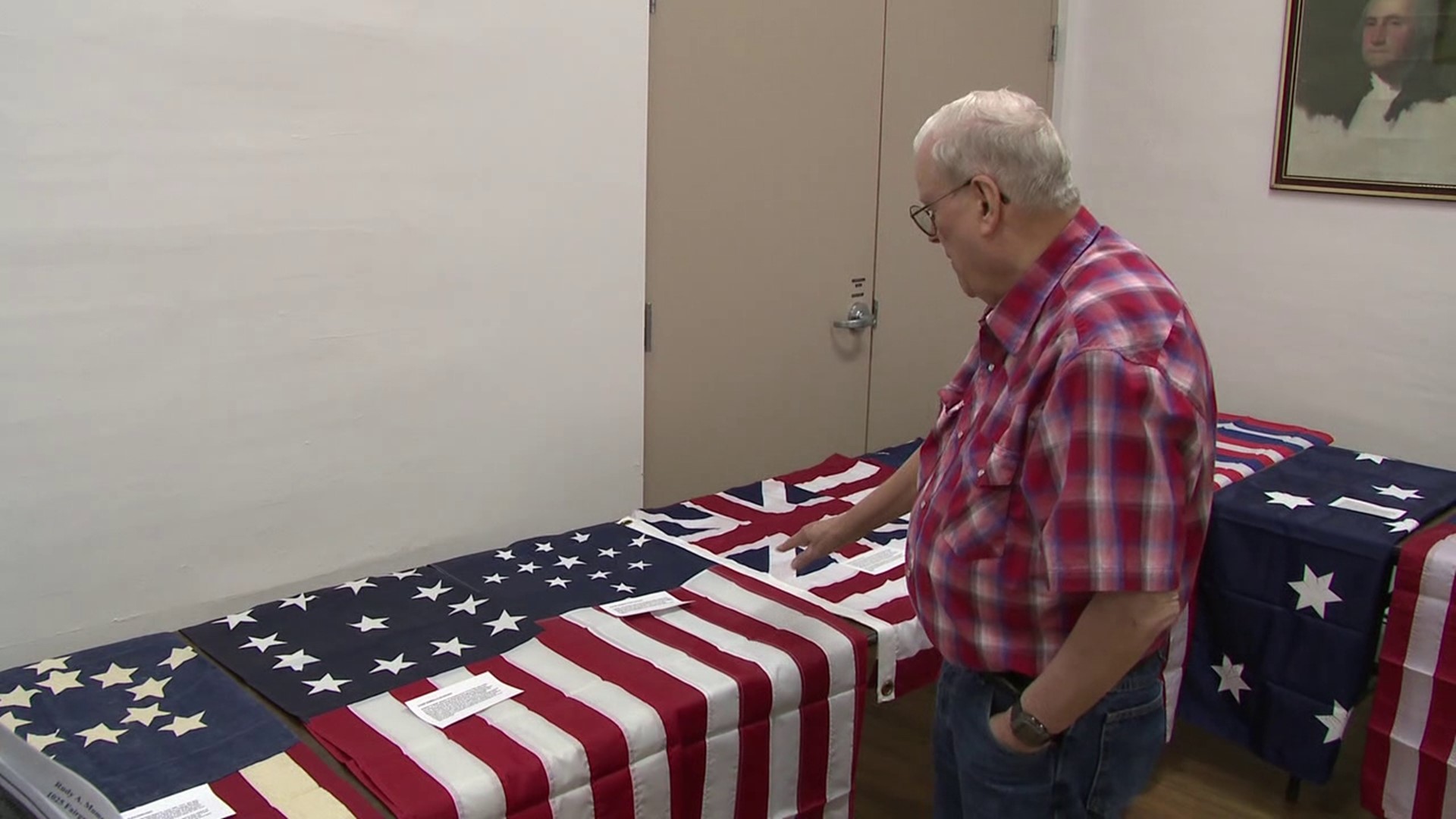 A man from Lewisburg has been collecting flags for 68 years, and now he has nearly 2,000 of them.