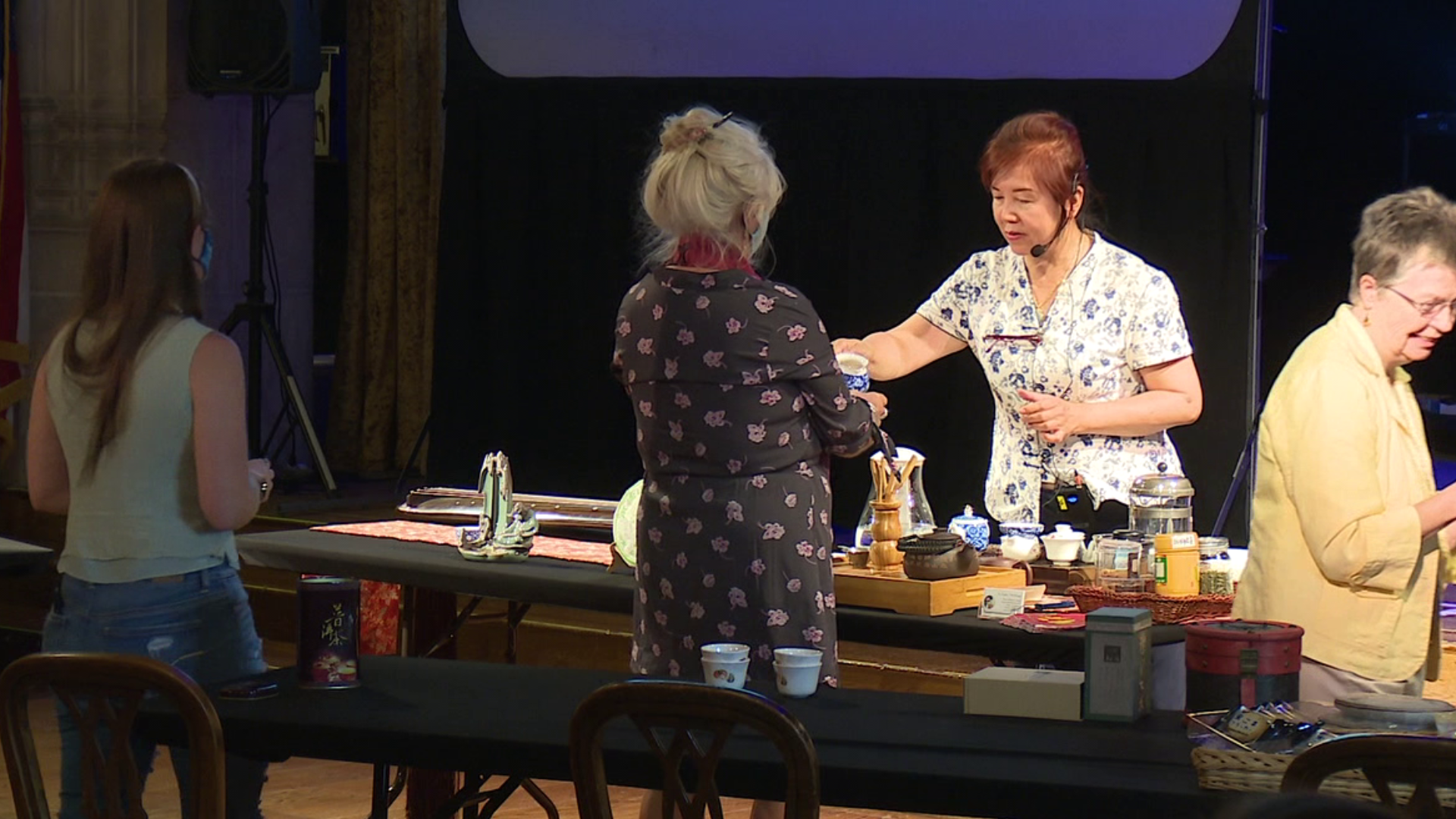 Organizers say they thought the Chinese tea ceremony was especially important as people face mental health issues during the pandemic.