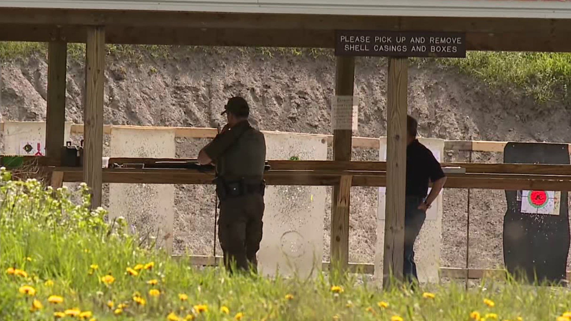 The incident happened on Saturday afternoon at a shooting range.