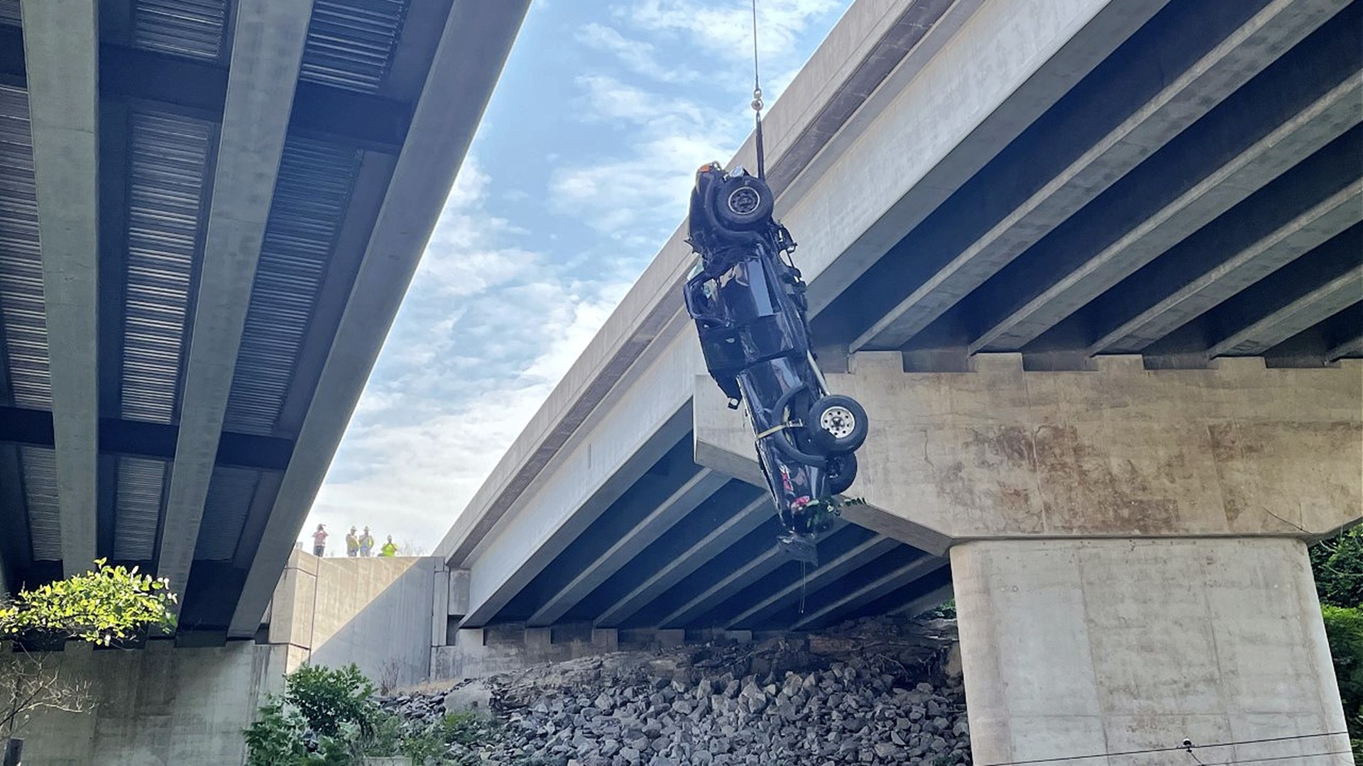 A woman and a 6-year-old child were taken to the hospital after a crash on Interstate 81 south in Scranton.