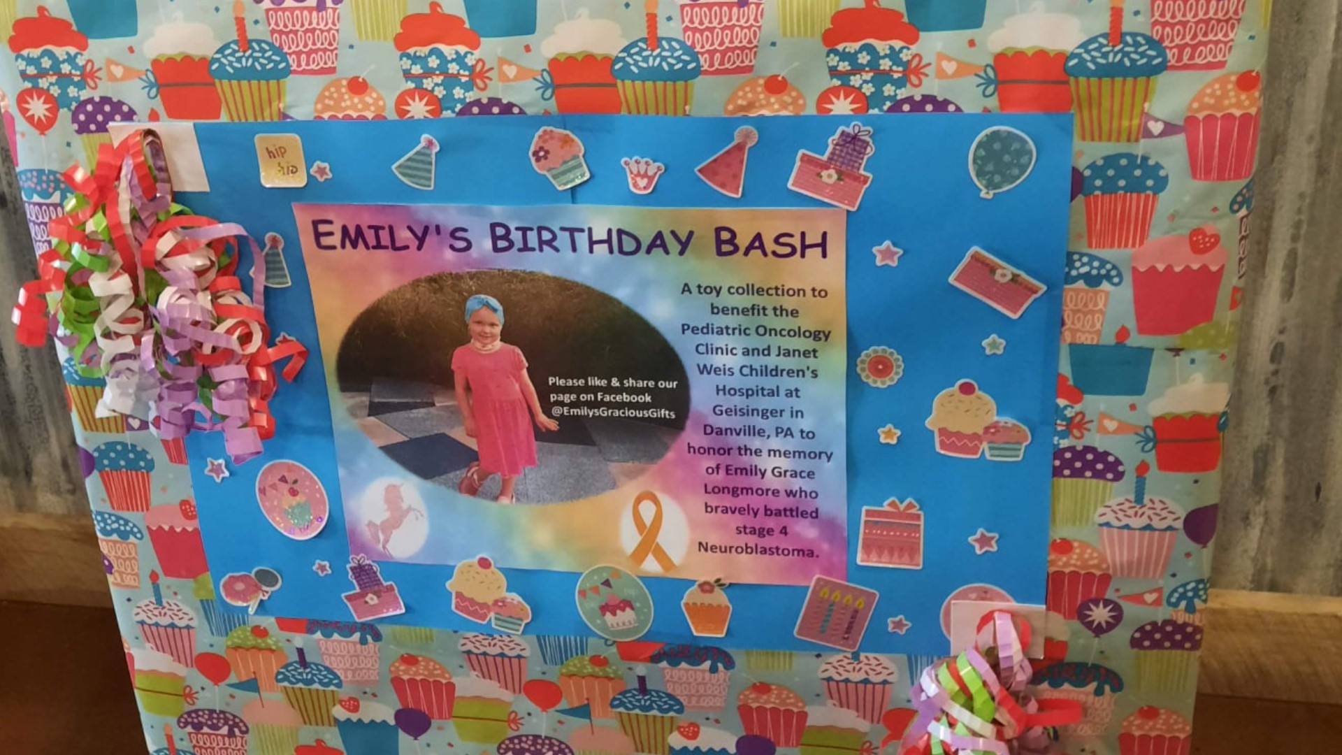 The annual toy drive, to honor Emily Grace Longmore, who died from cancer, kicked off in Luzerne County.