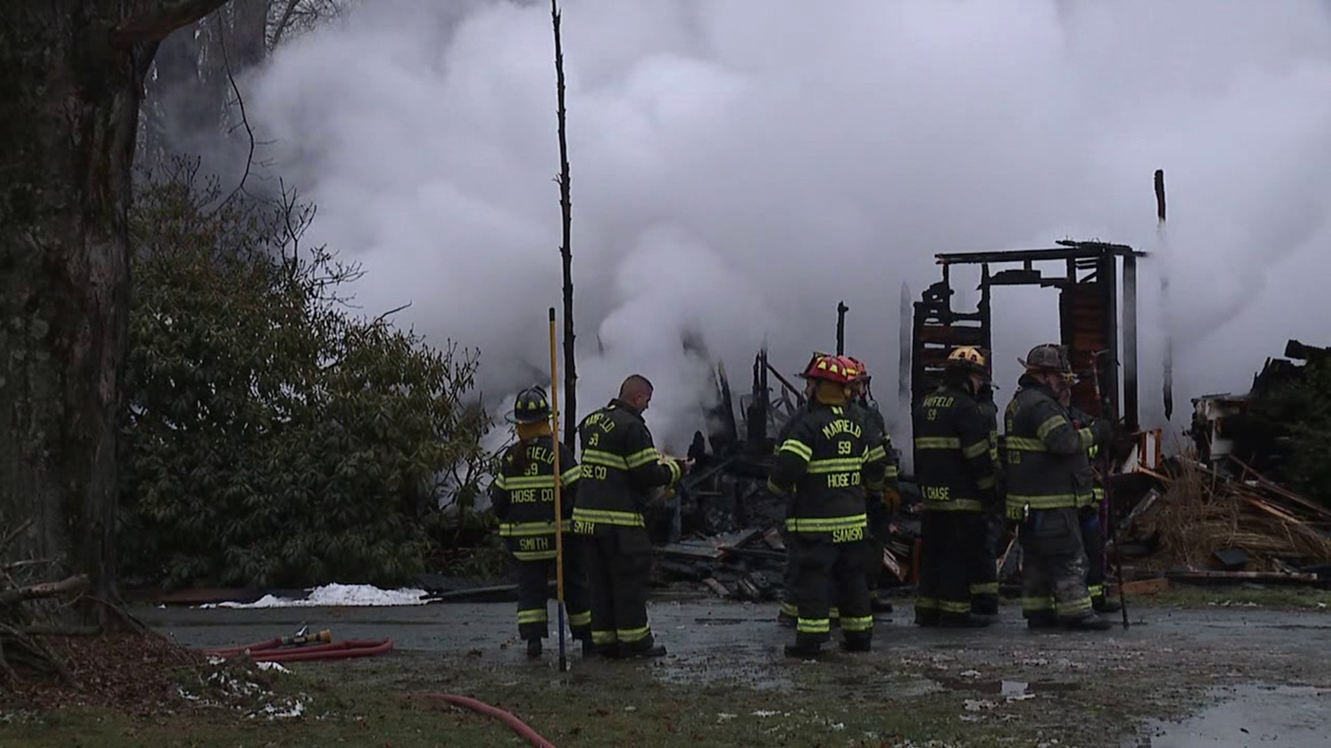 Crews were called to a house fire in Waymart around 2:30 p.m. on Thursday.