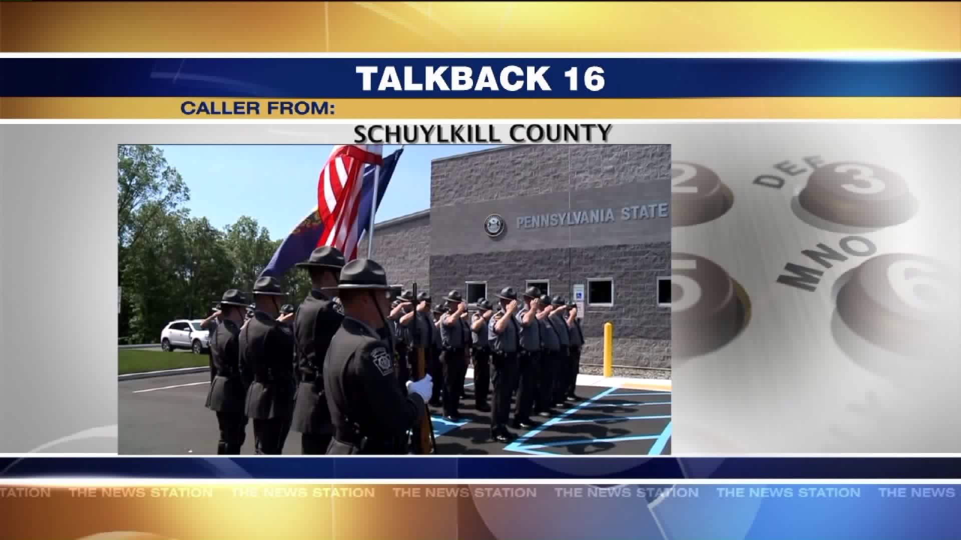 Talkback 16: New State Police Barracks, Bill Cosby, Pennsylvania Teams