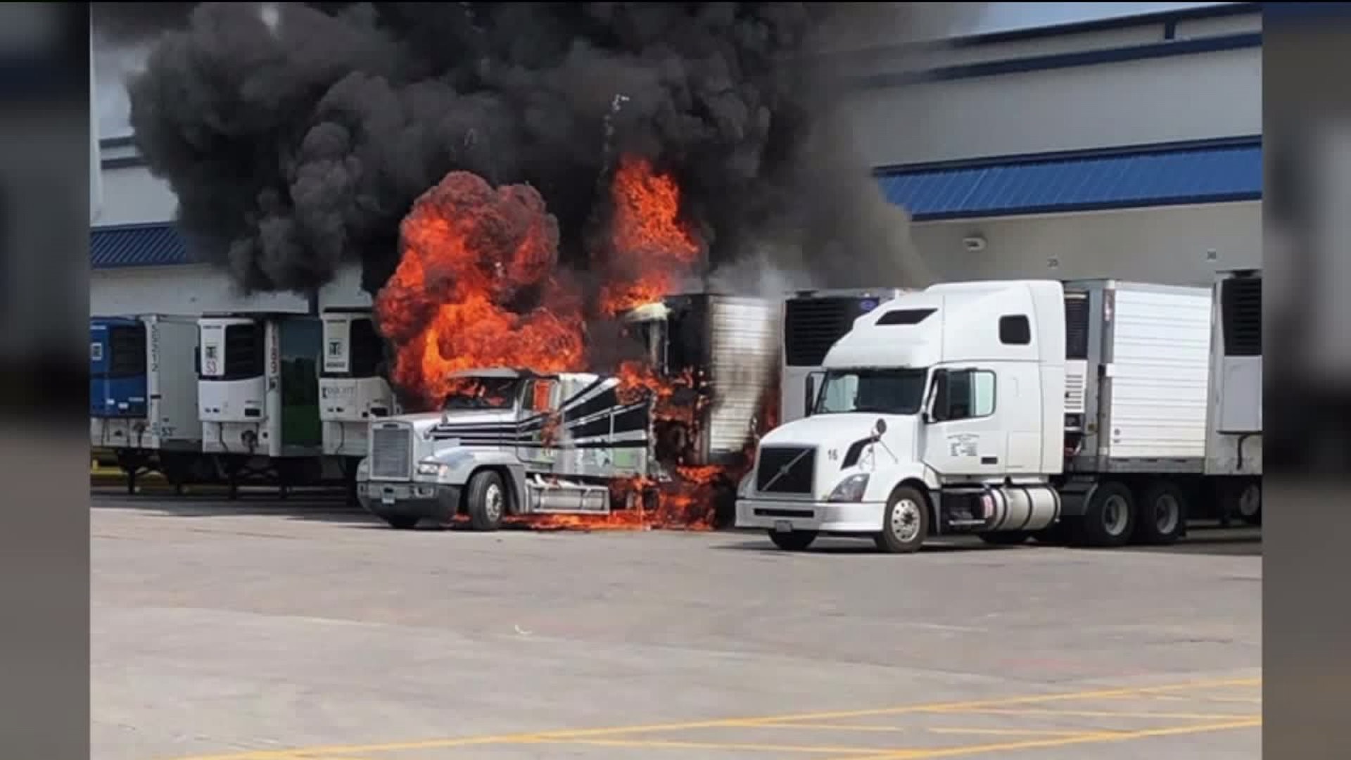Tractor-trailer Fire Spreads to Storage Facility