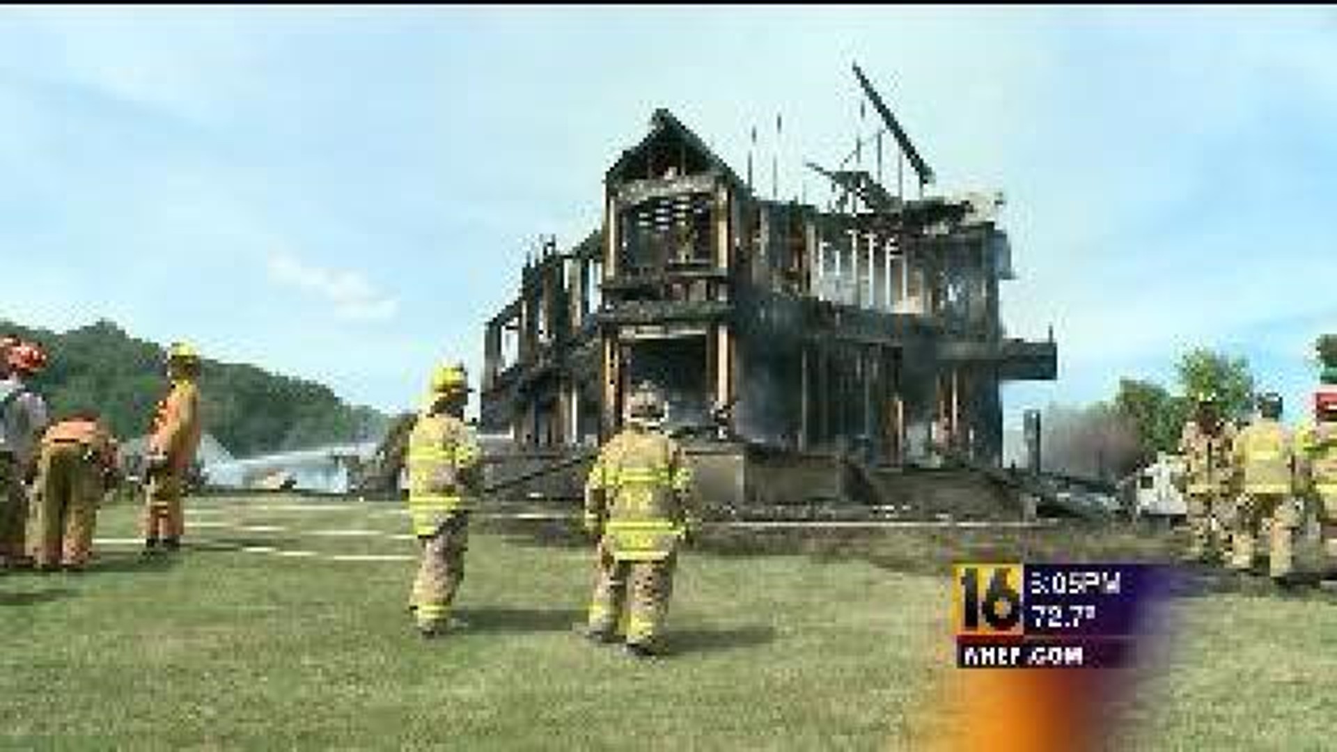 Wind-whipped Flames Destroy Home